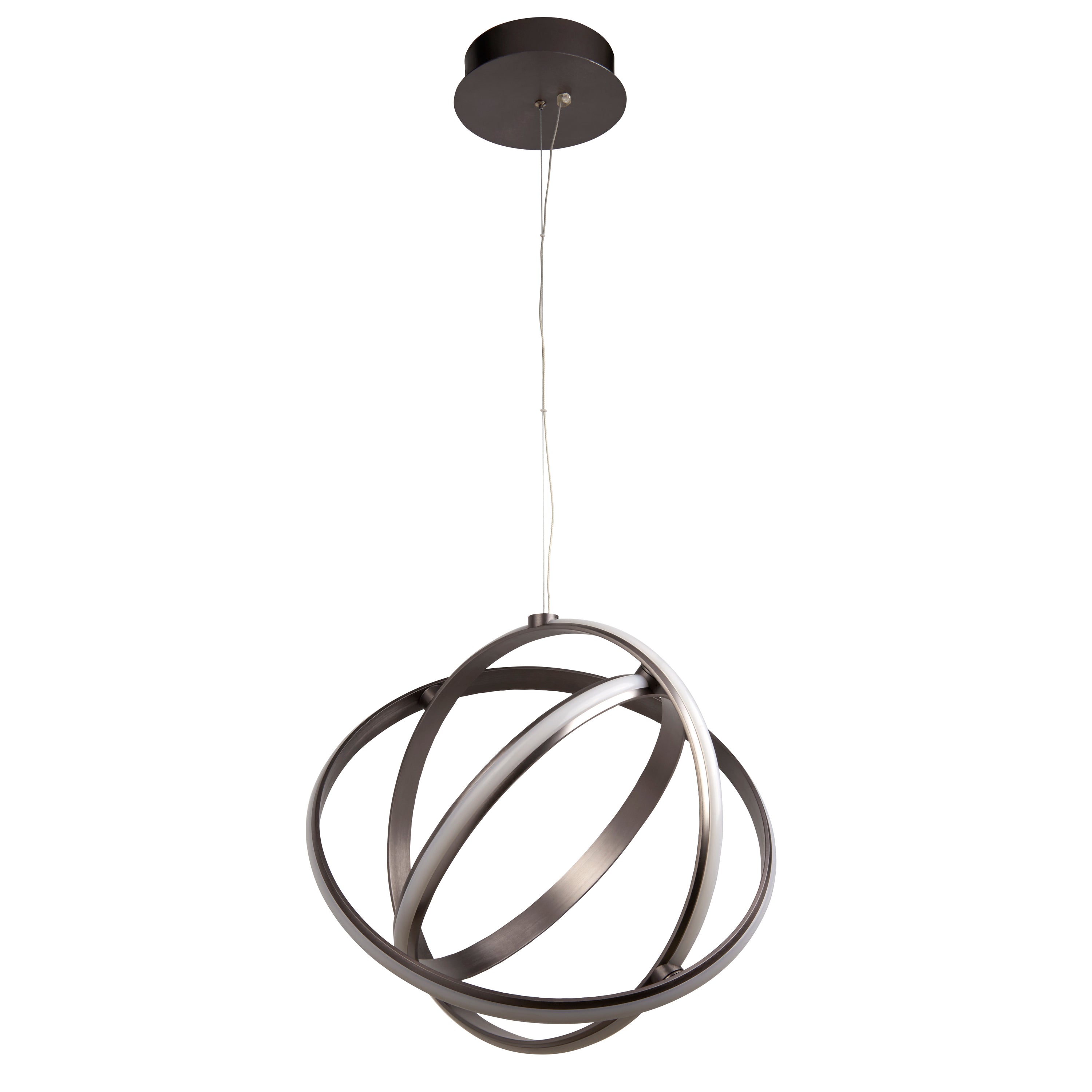 Searchlight Maddox 3 Light Brushed Satin Nickel LED Gyro Pendant