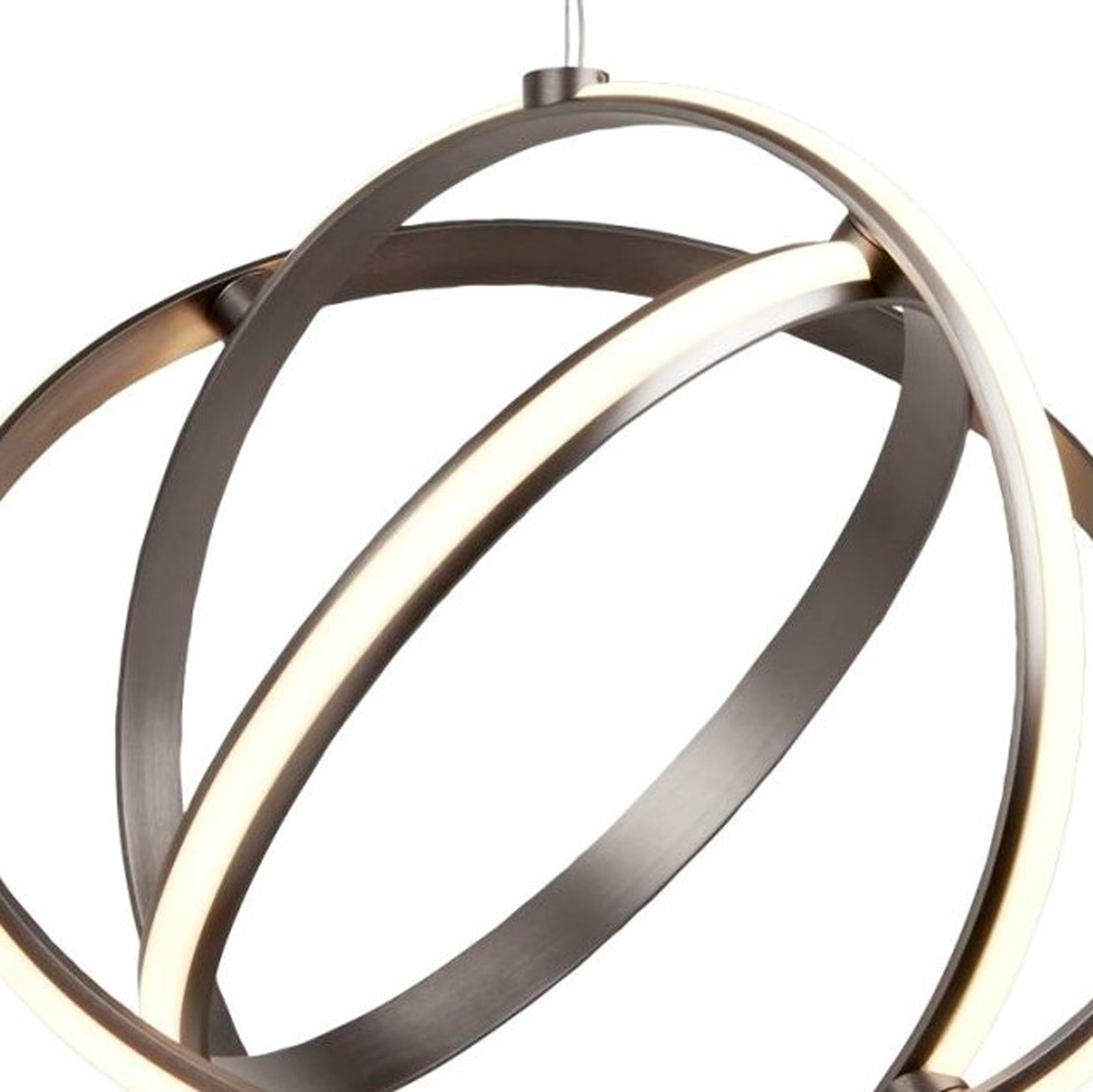 Searchlight Maddox 3 Light Brushed Satin Nickel LED Gyro Pendant