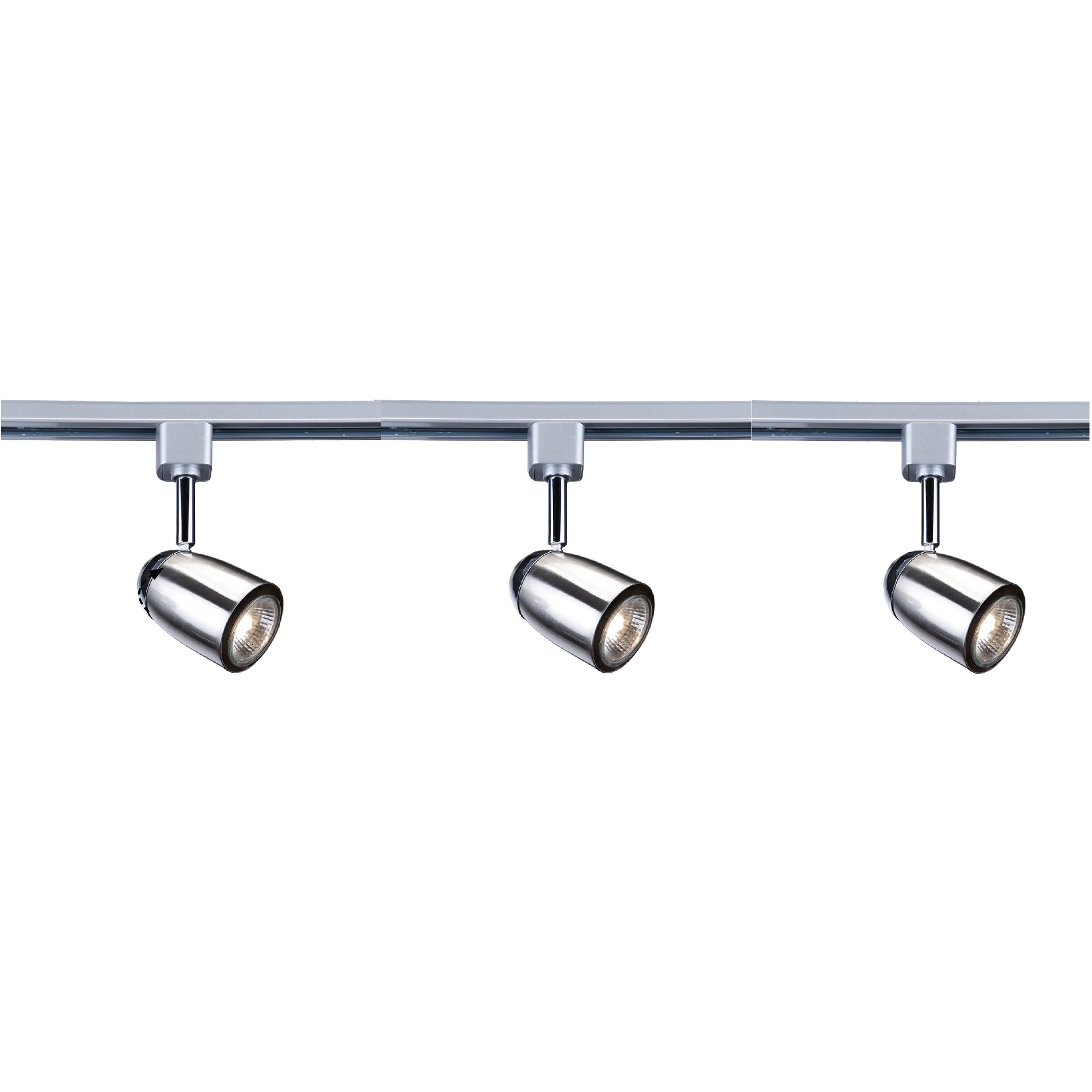 Searchlight Track & Spot Pack - 3 Silver Heads, 1m Track, 2 Way Connector