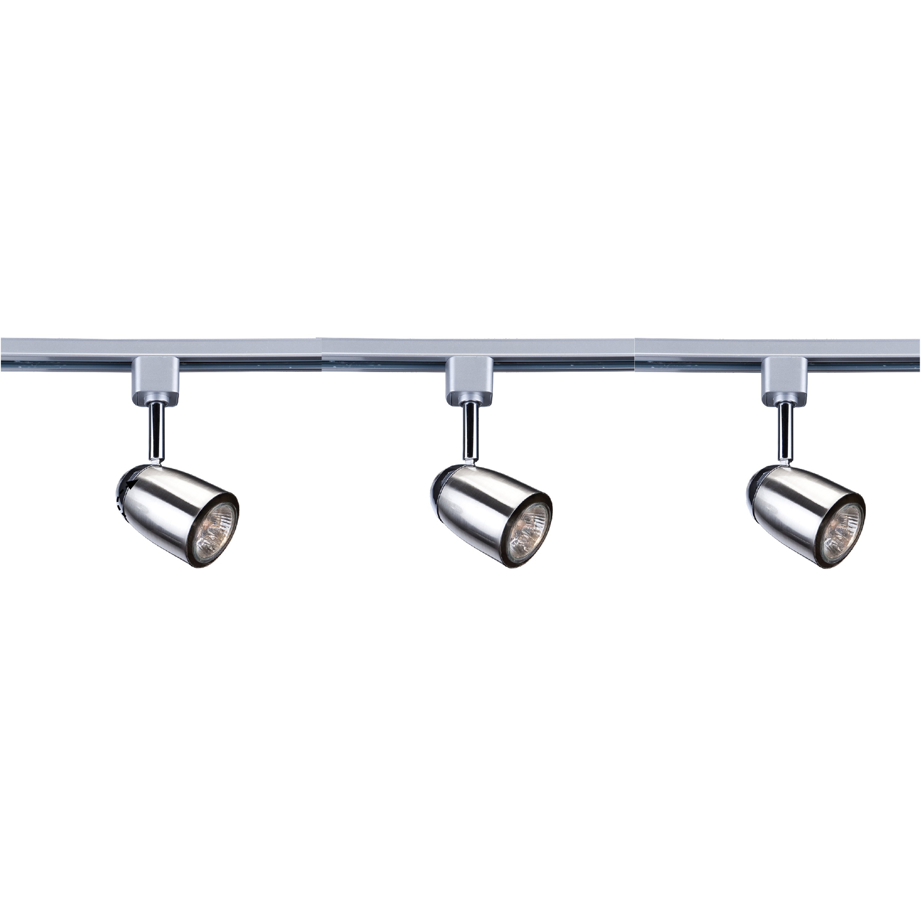 Searchlight Track & Spot Pack - 3 Silver Heads, 1m Track, 2 Way Connector