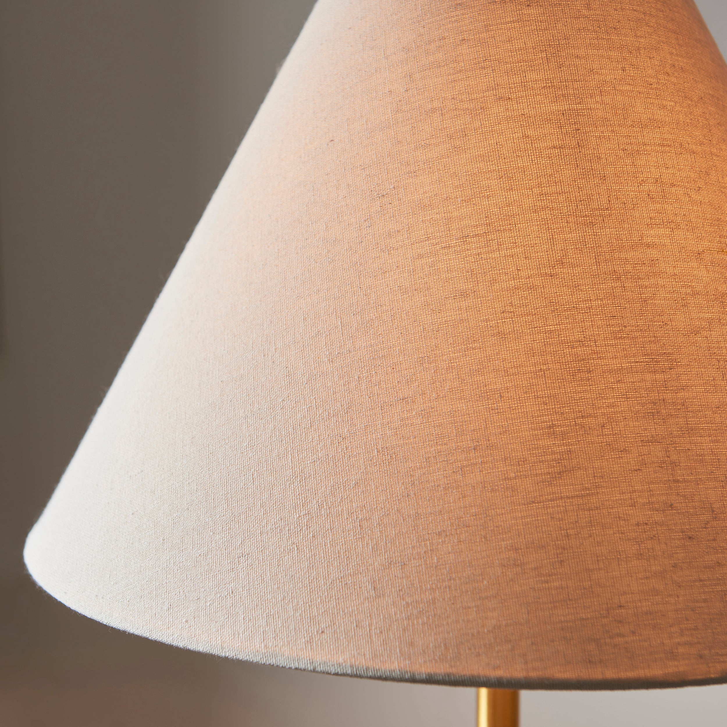 Utopia Pinnacle White Marble Single Floor Lamp - Brushed Aged Brass & Natural Tapered Shade