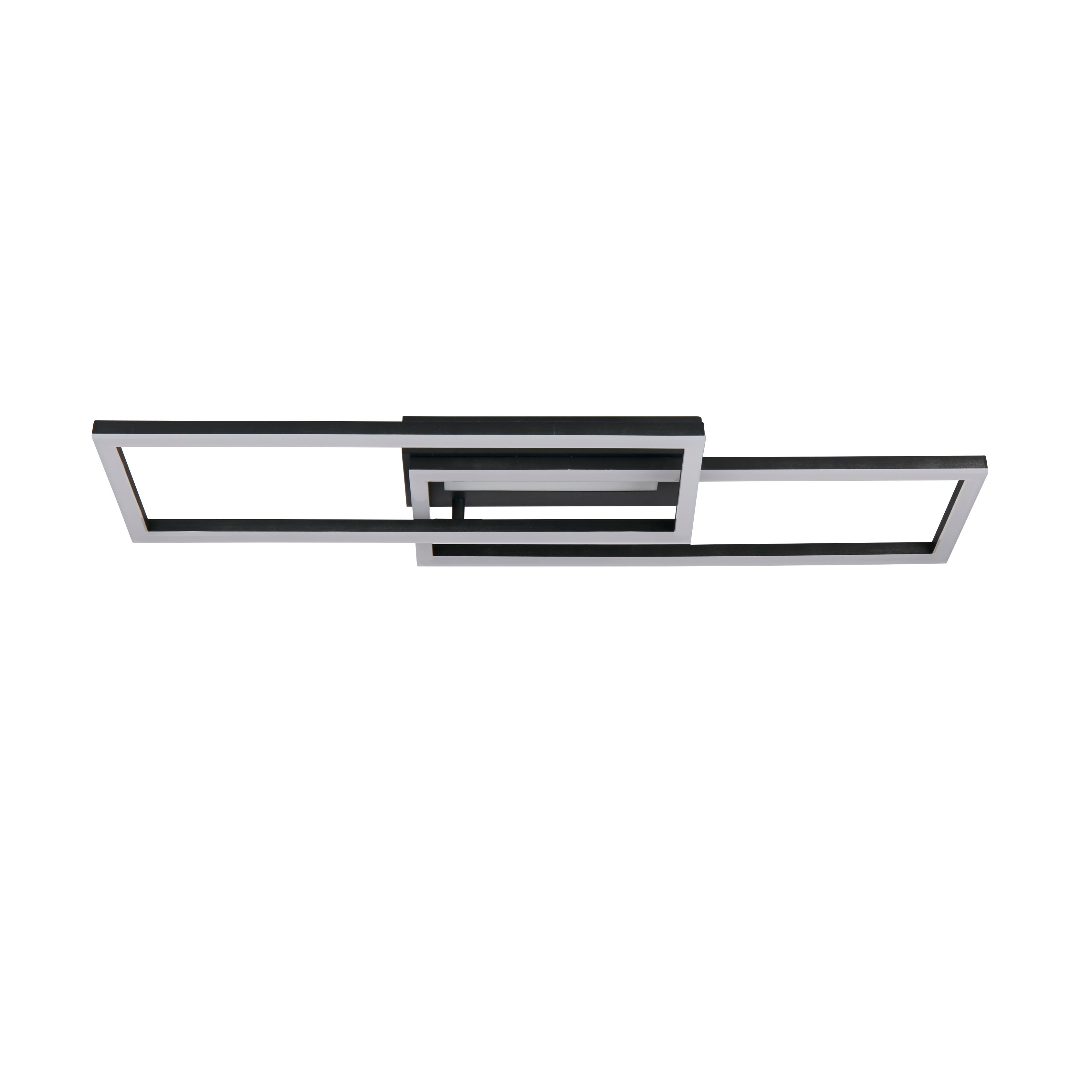 Searchlight Ovaloid LED flush ceiling light shown in a light silver toned finish, angled studio shot
