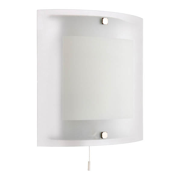 Endon Blake Single Light Wall Light  - Clear/Frosted Glass & Chrome Plate