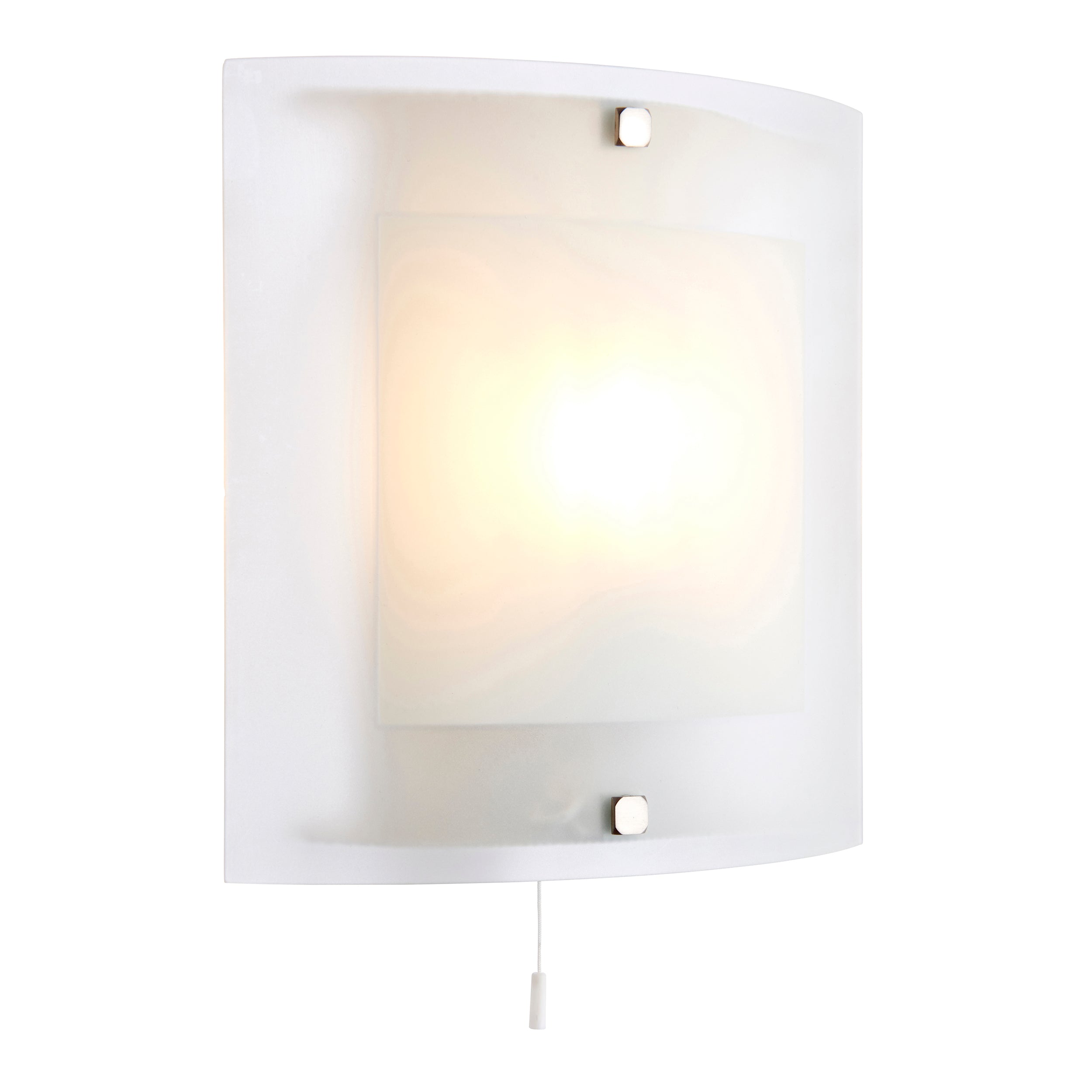 Endon Blake Single Light Wall Light  - Clear/Frosted Glass & Chrome Plate