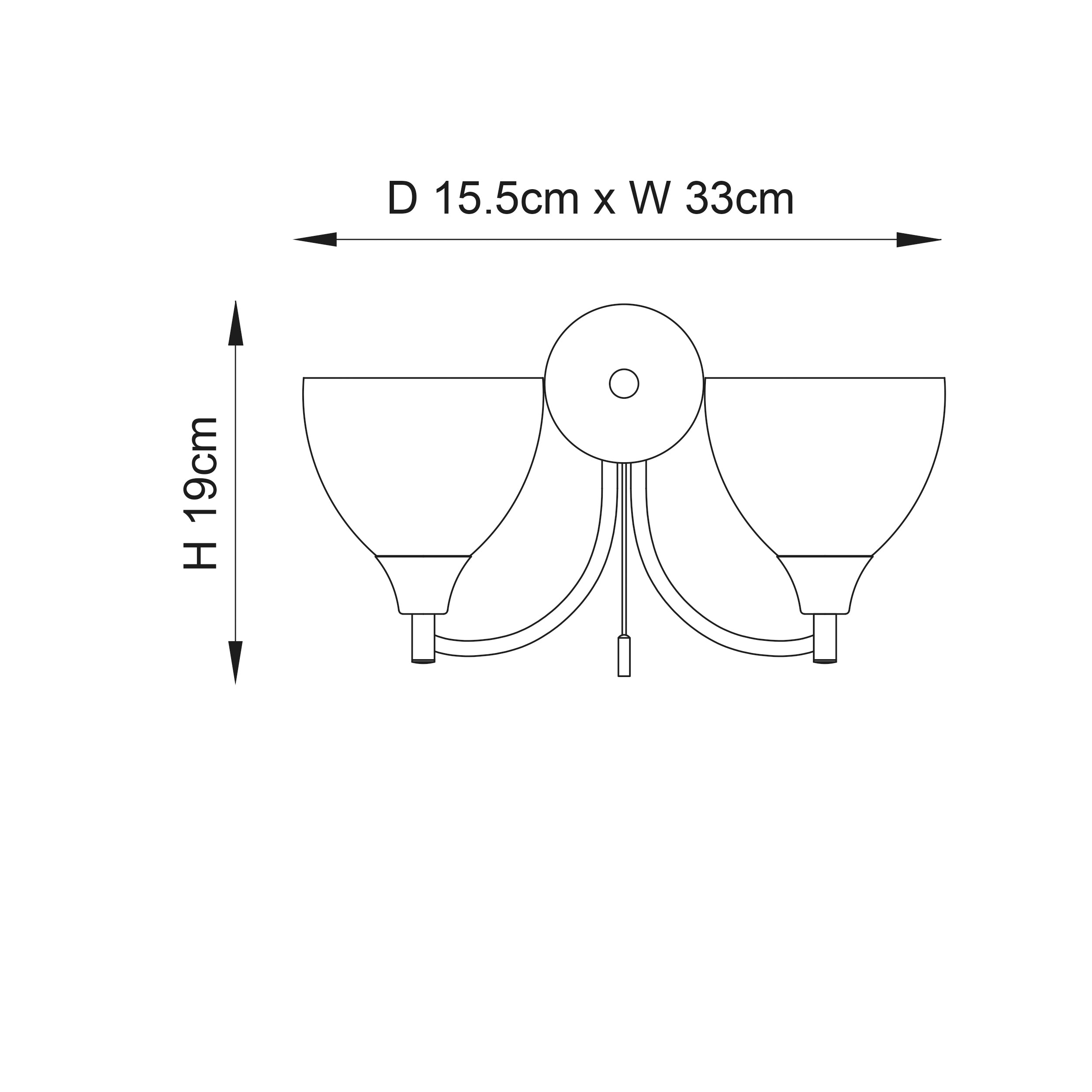 Endon Alton 2 Light Wall Light - Satin Chrome Plate & Matt Opal Glass