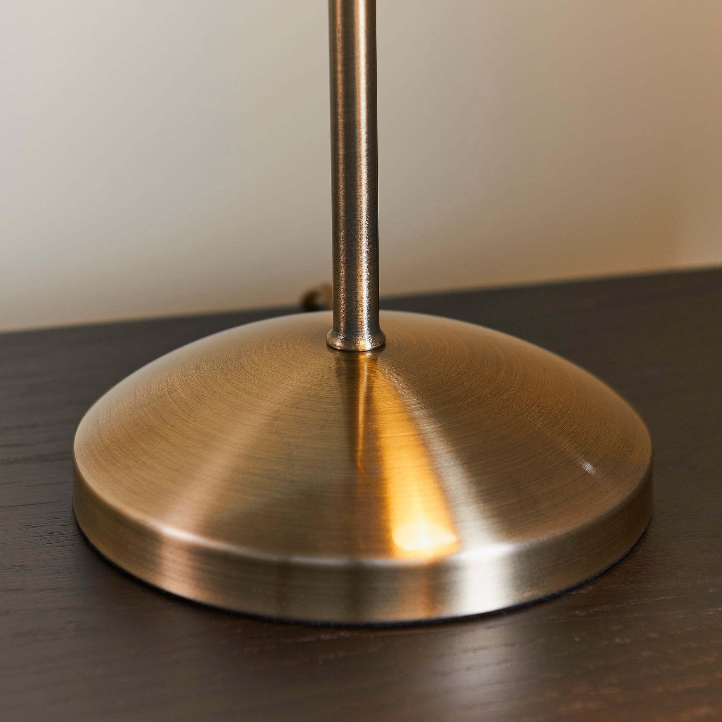 Endon Range Single Light Table Lamp - Antique Brass Plate & White Glass