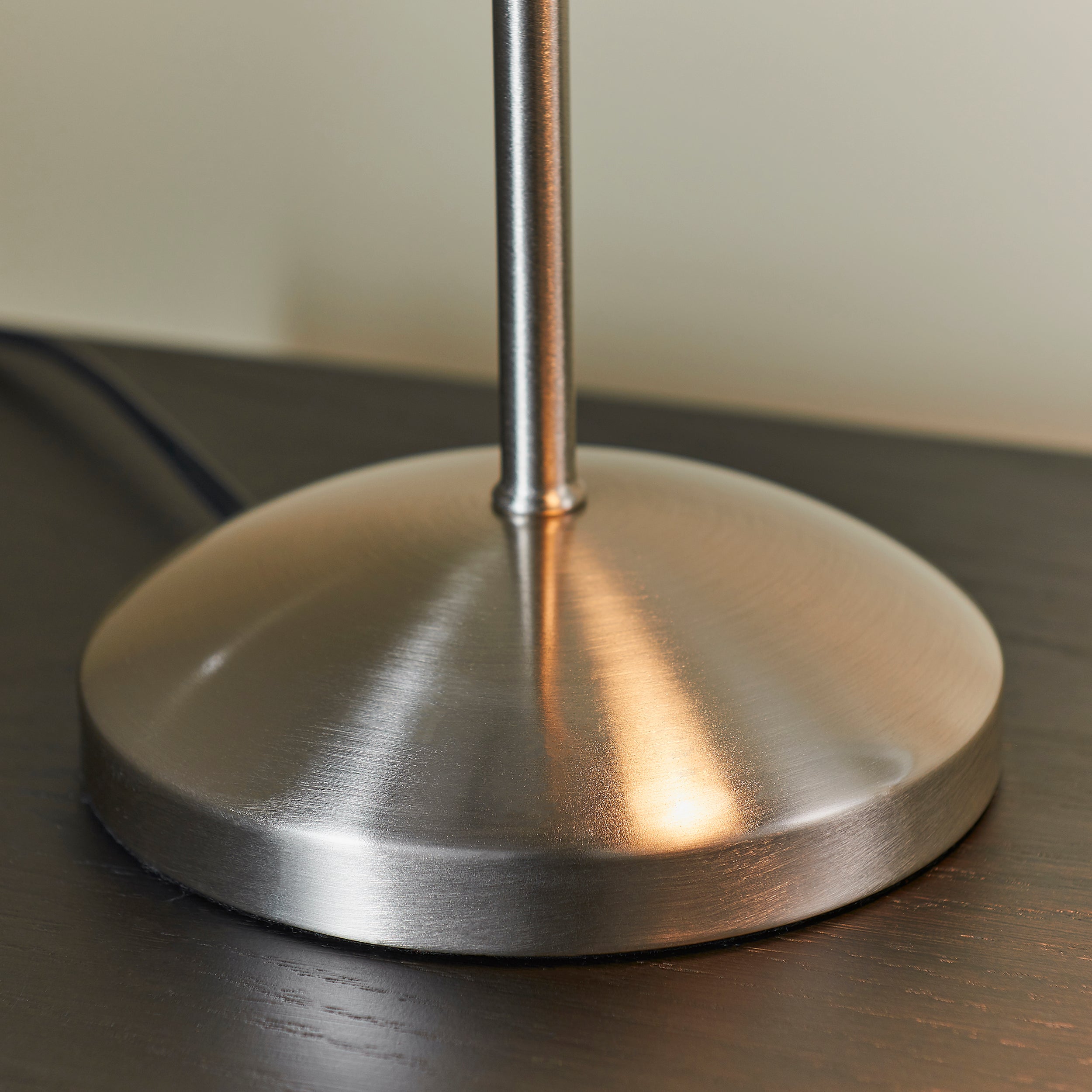 Endon Range Touch Task Table Lamp - Satin Chrome & White Glass
