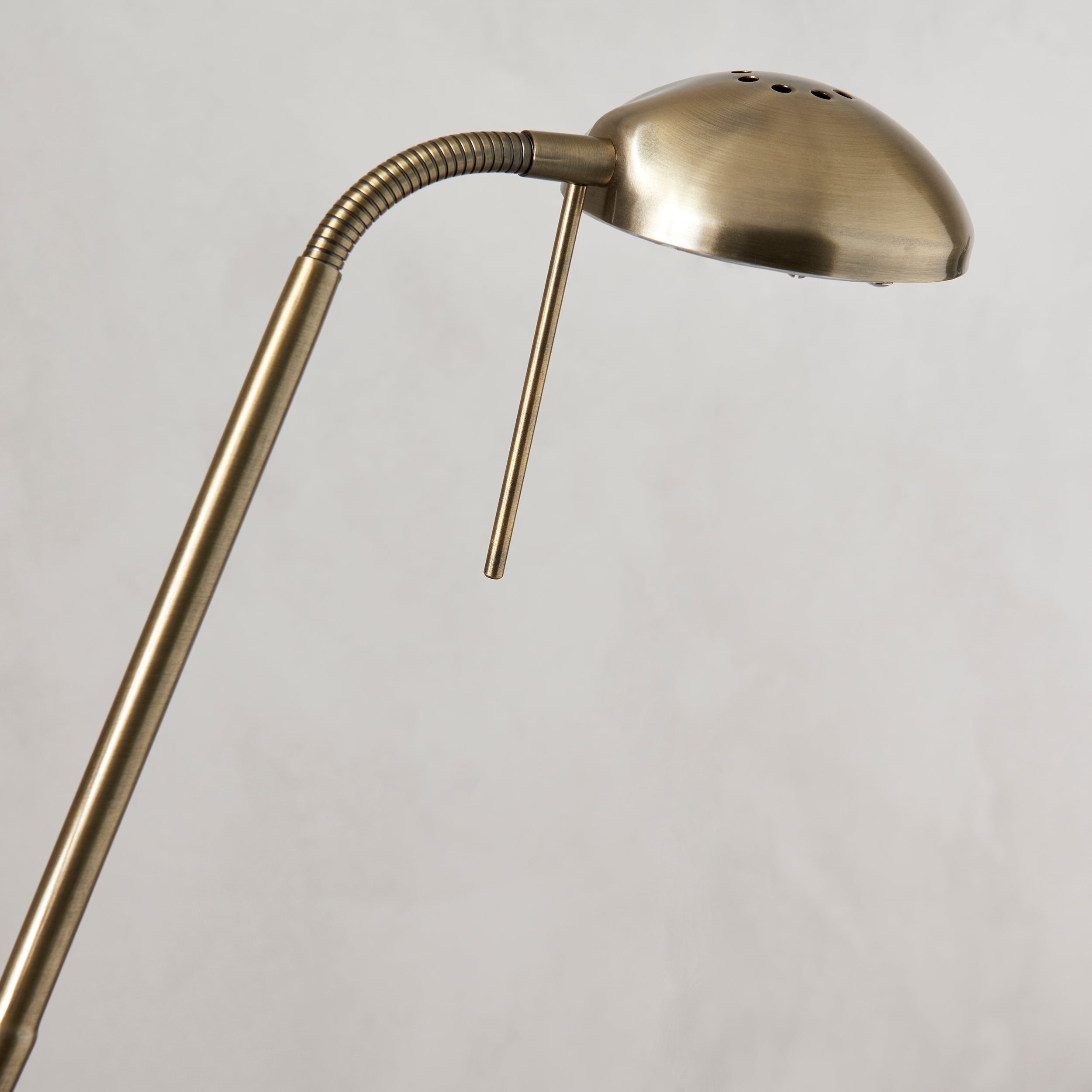 Endon Monaco Single Light Floor Lamp - Antique Brass Plate & Frosted Glass