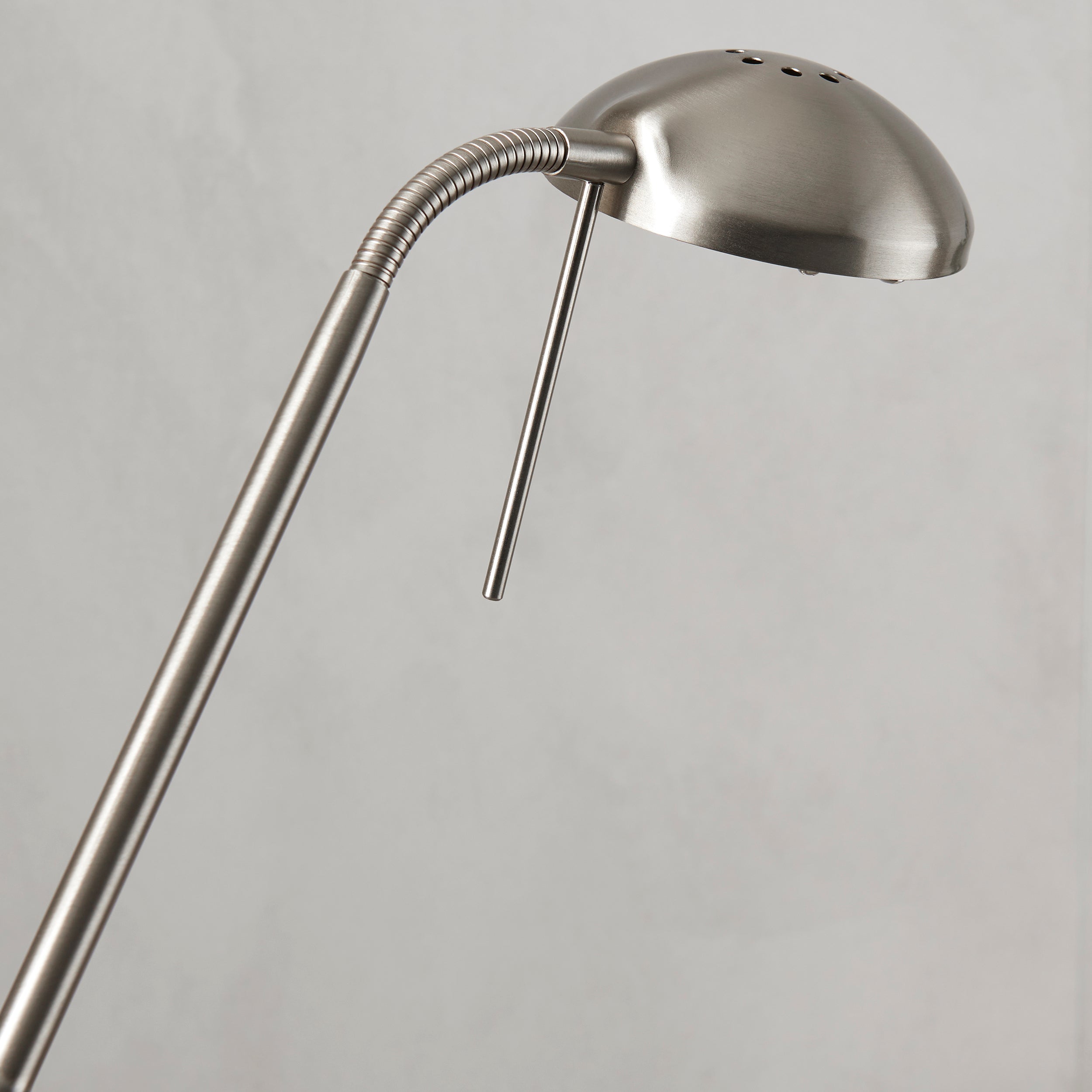 Endon Monaco Single Light Floor Lamp - Satin Chrome Plate & Frosted Glass