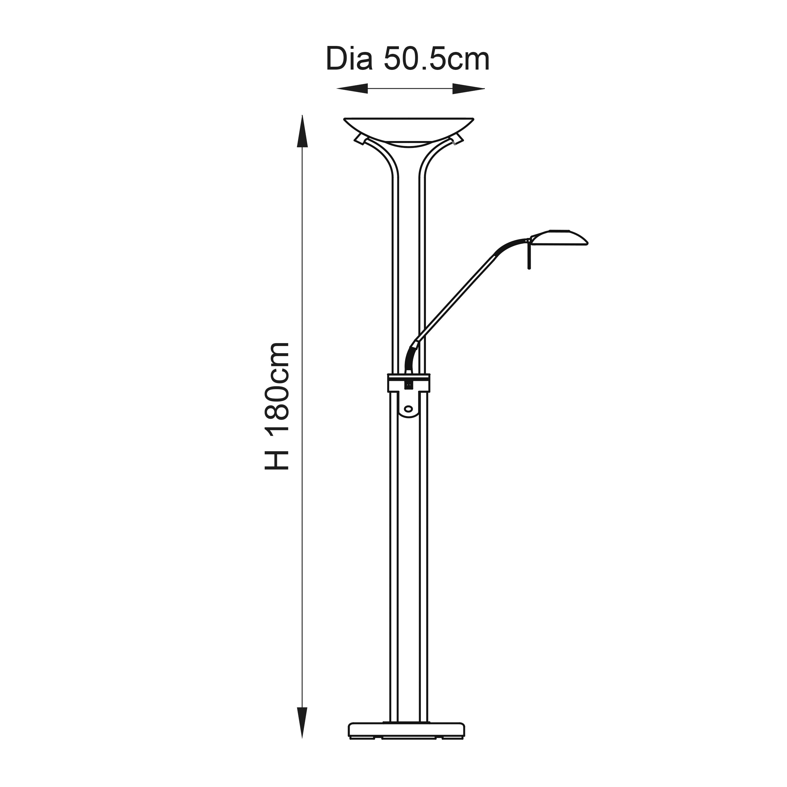 Endon Rome Floor Lamp  - Chrome Plate & Opal Glass