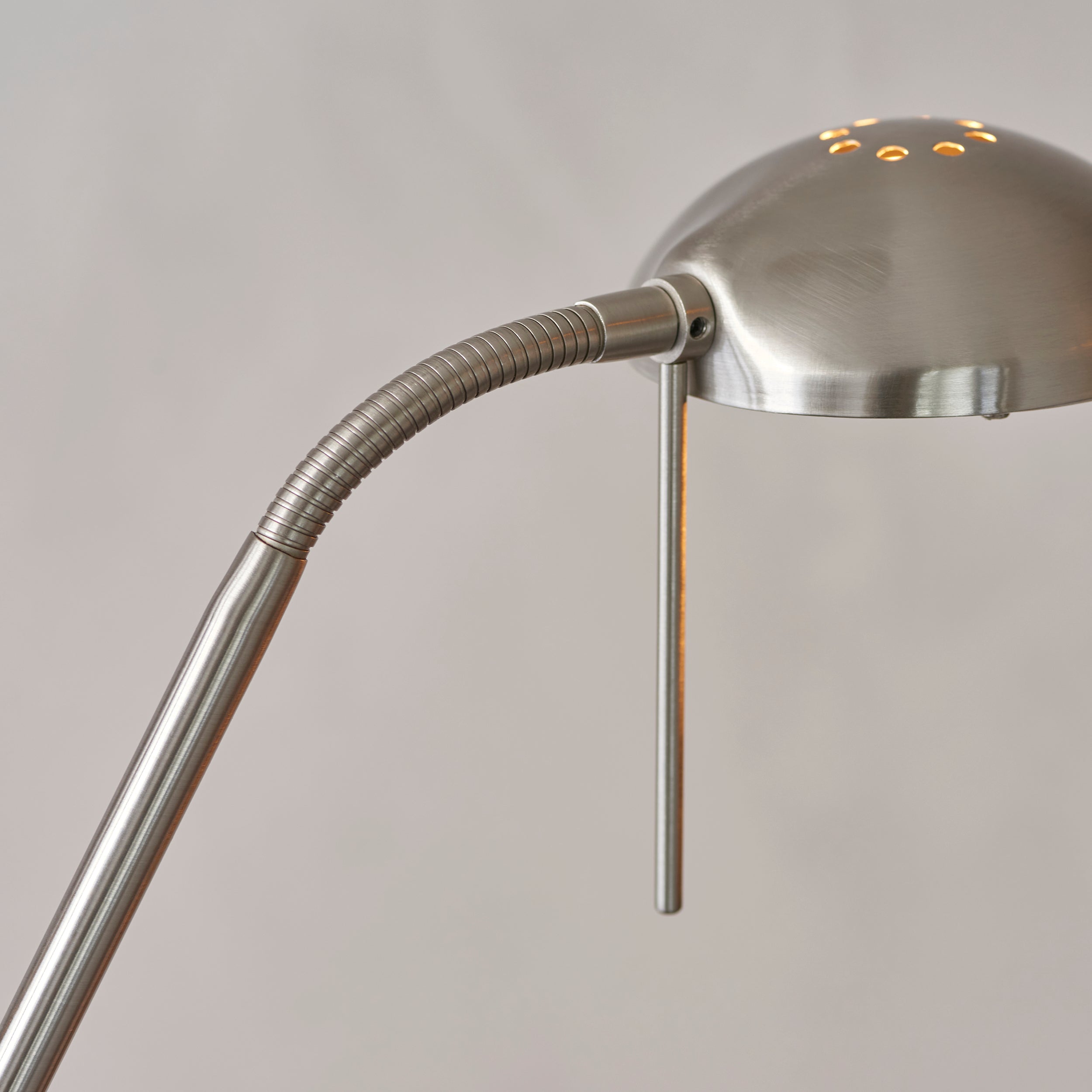 Endon Rome Floor Lamp - Satin Chrome Plate & Opal Glass