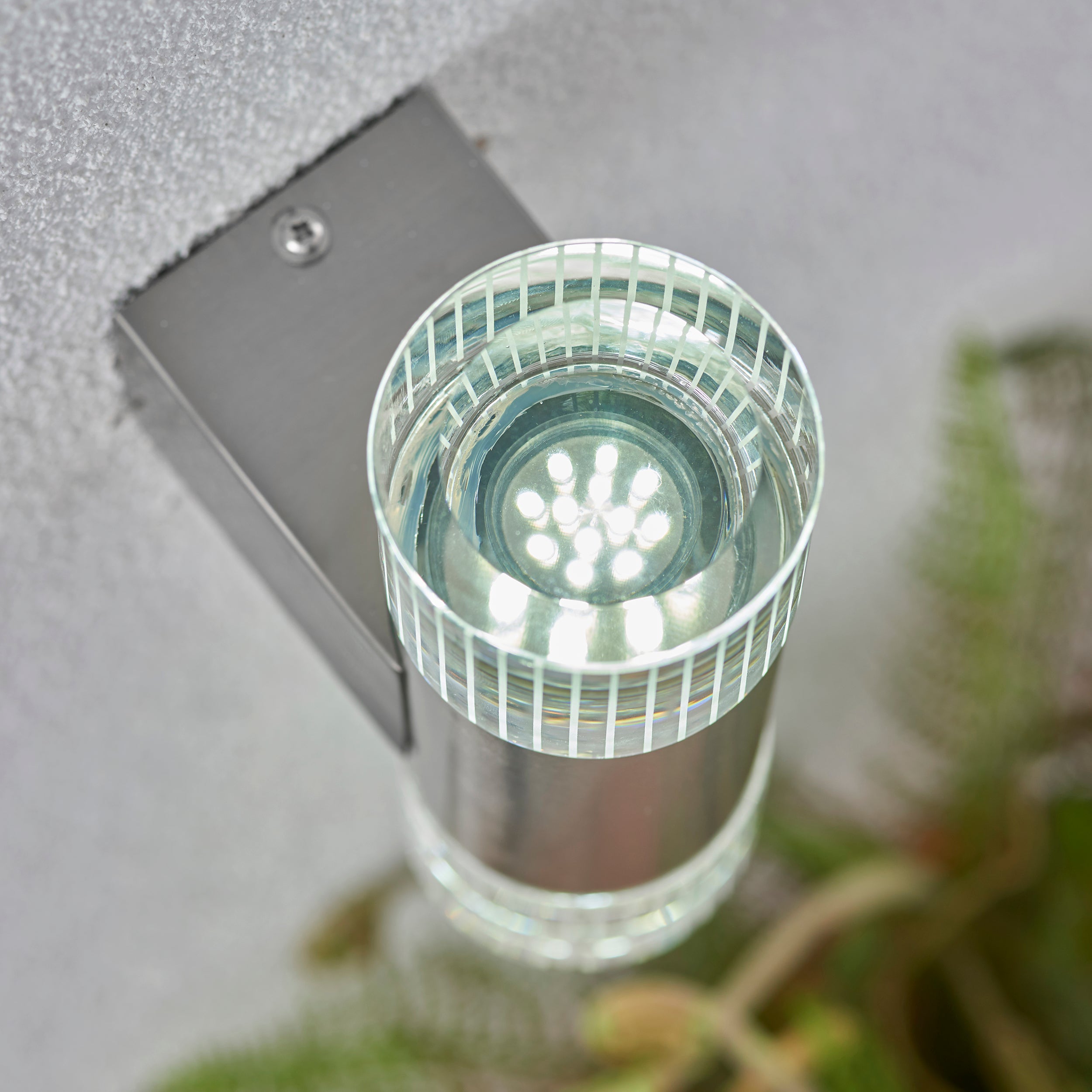 Endon Grant 2 Light Wall Light - Polished Stainless Steel & Clear Crystal