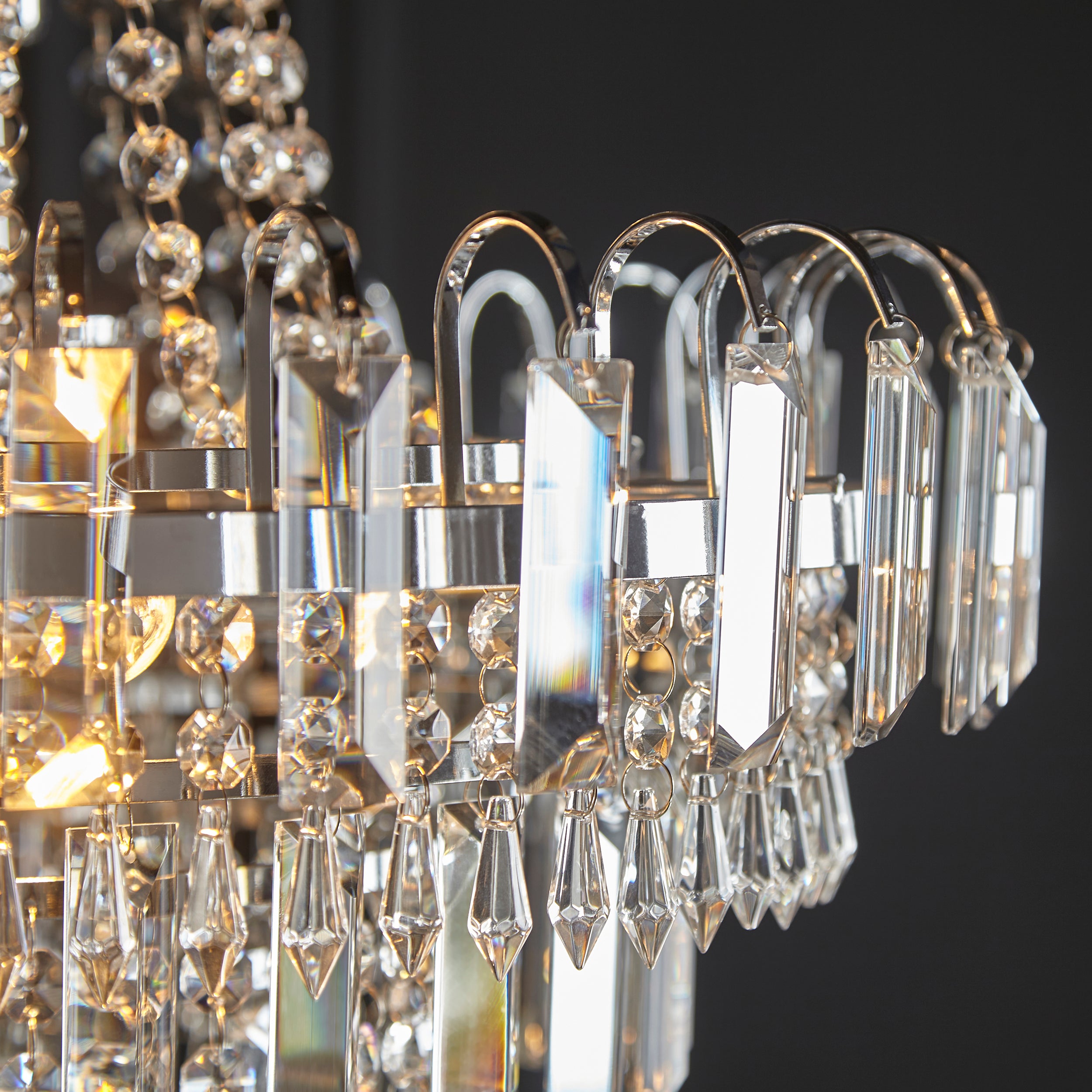 Endon Amadis 6 Light Pendant  - Clear Glass & Chrome Plate