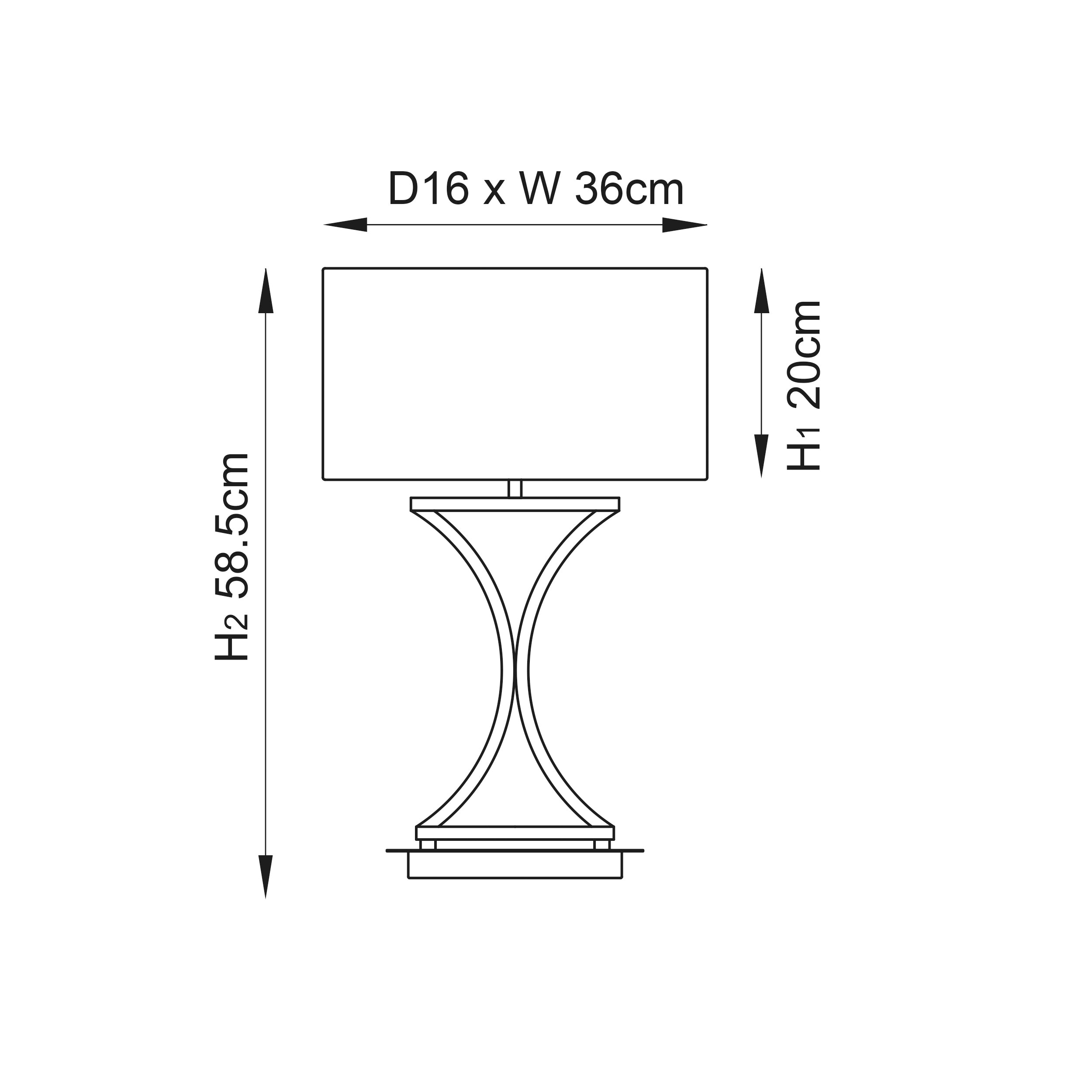 Endon Epalle Single Light Table Lamp  - Chrome Plate & White Acrylic