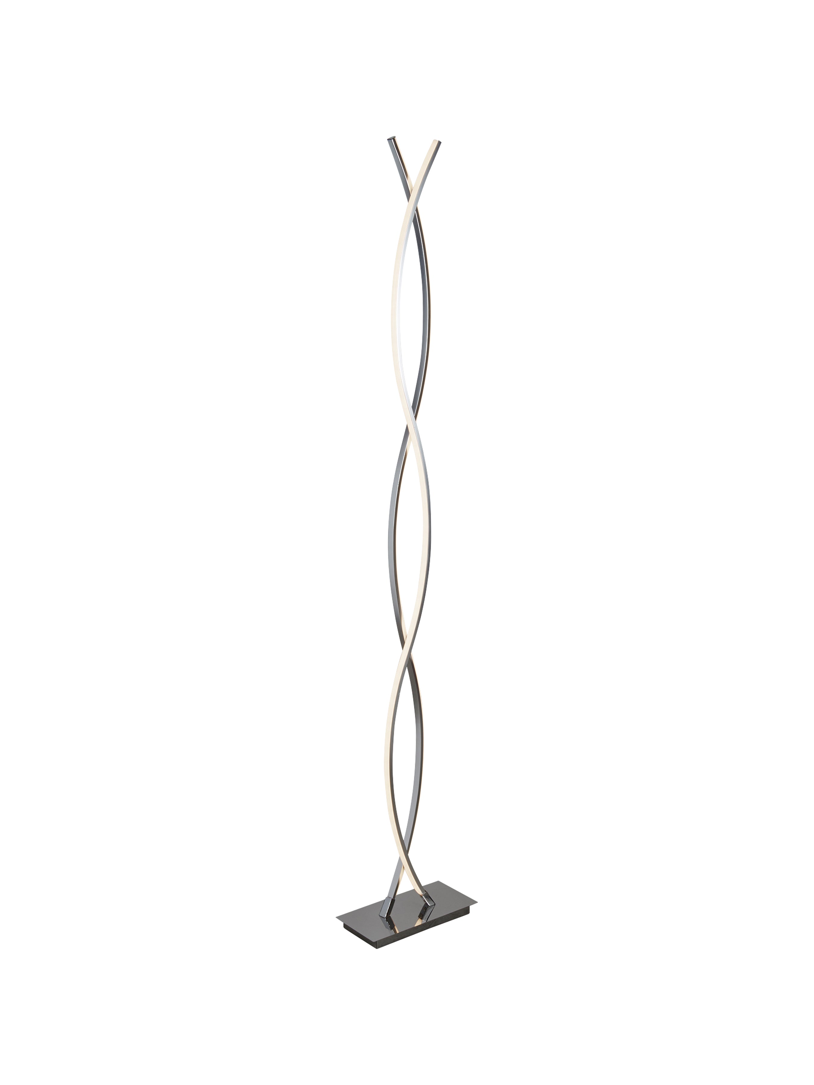 Searchlight Peveril - LED Wave Floor Lamp, Chrome