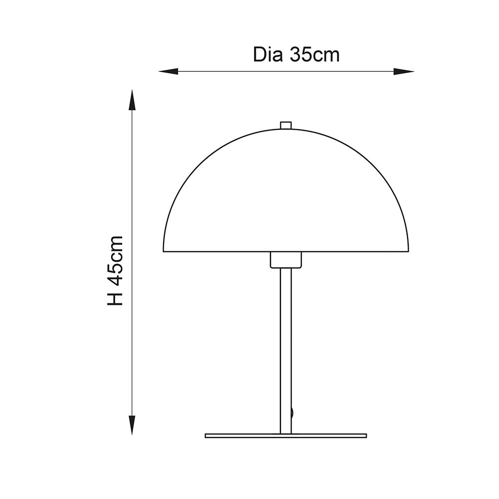 Utopia Umbrella Table Lamp - Gold