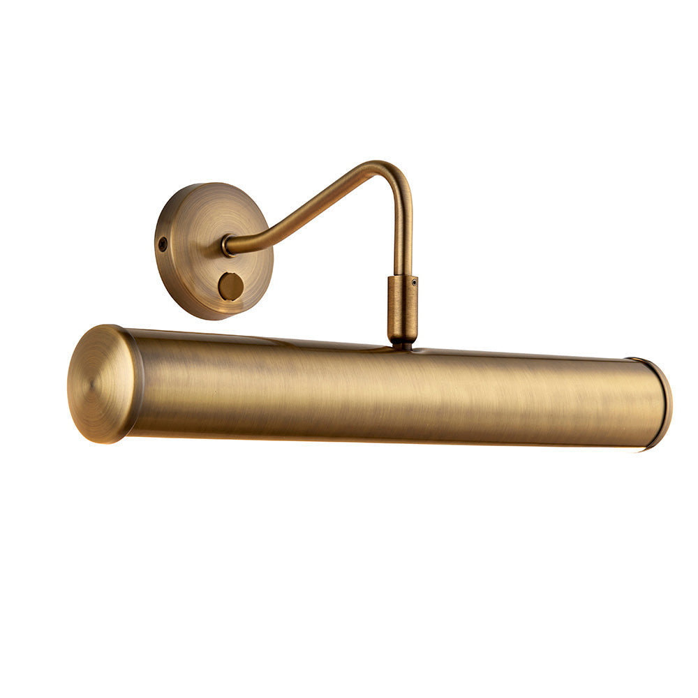 Endon Turner 2 Light Wall Light - Antique Brass Plate