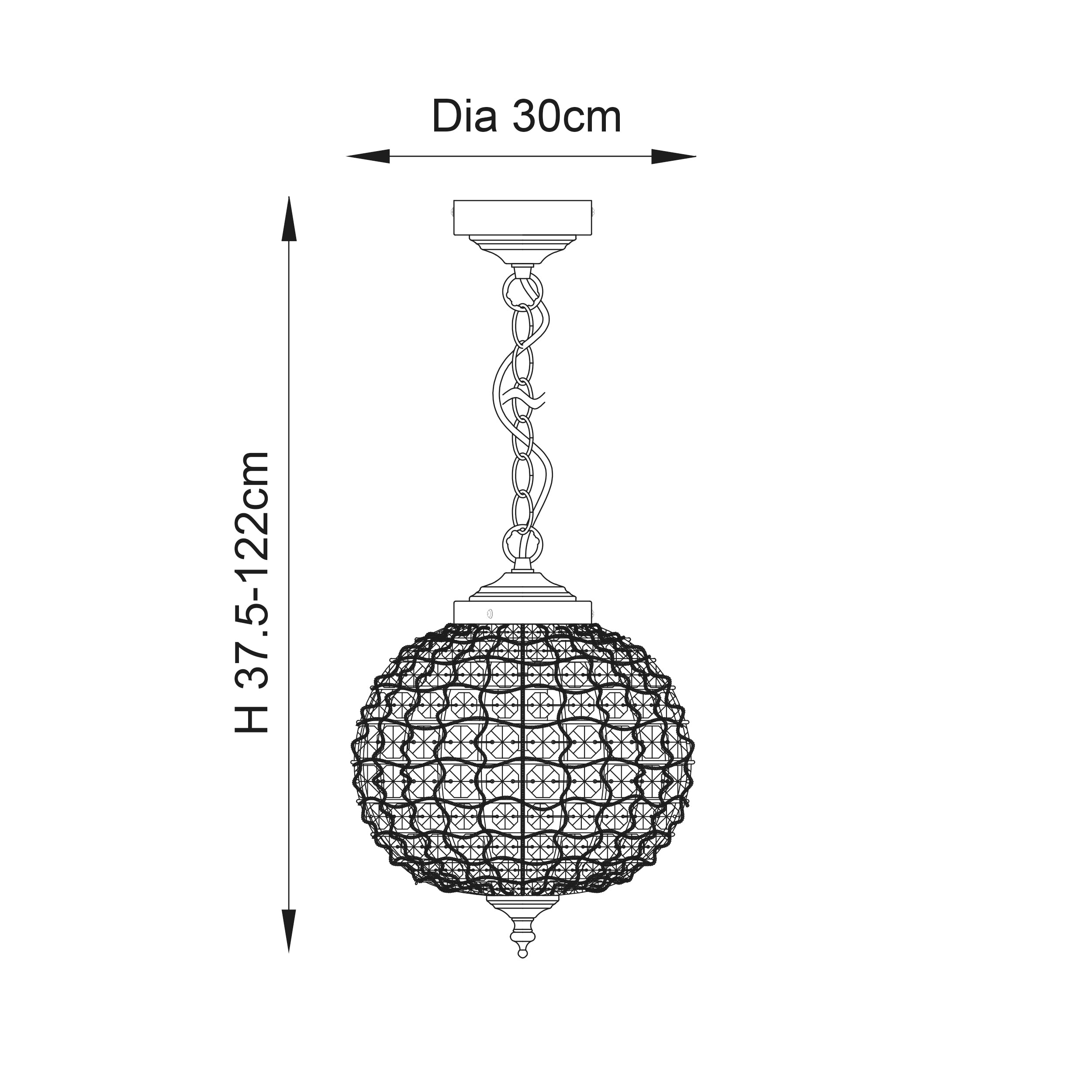 Endon Tanaro Single Light Pendant - Antique Brass Plate & Clear Glass