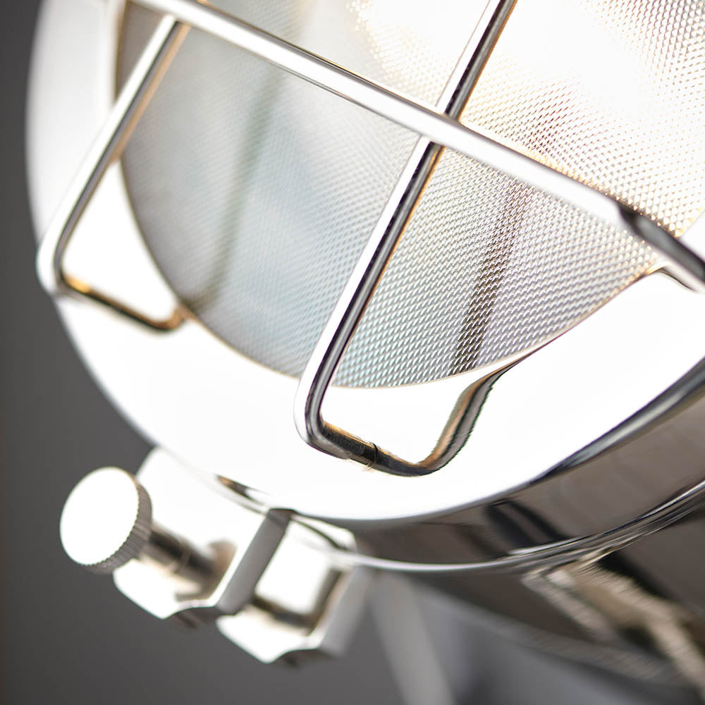 Endon Nautical Single Light Floor Lamp - Polished Nickel Plate & Matt Black