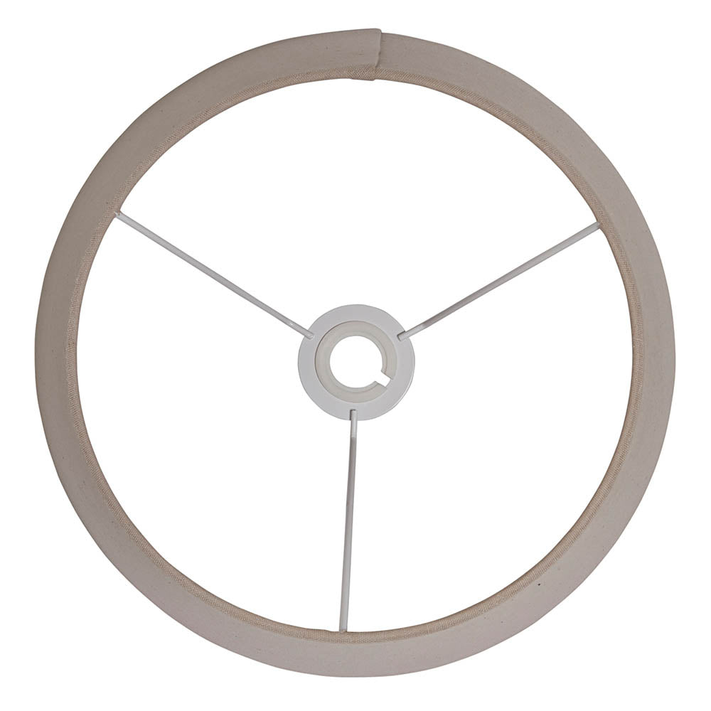Endon Cici 14" Tapered Cylinder Shade - Grey Faux Linen - Shade Only