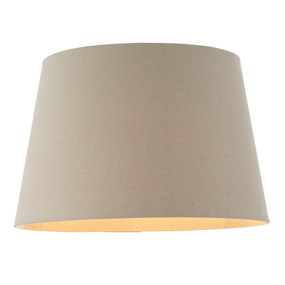 Endon Cici 16" Tapered Cylinder Shade - Grey Faux Linen - Shade Only