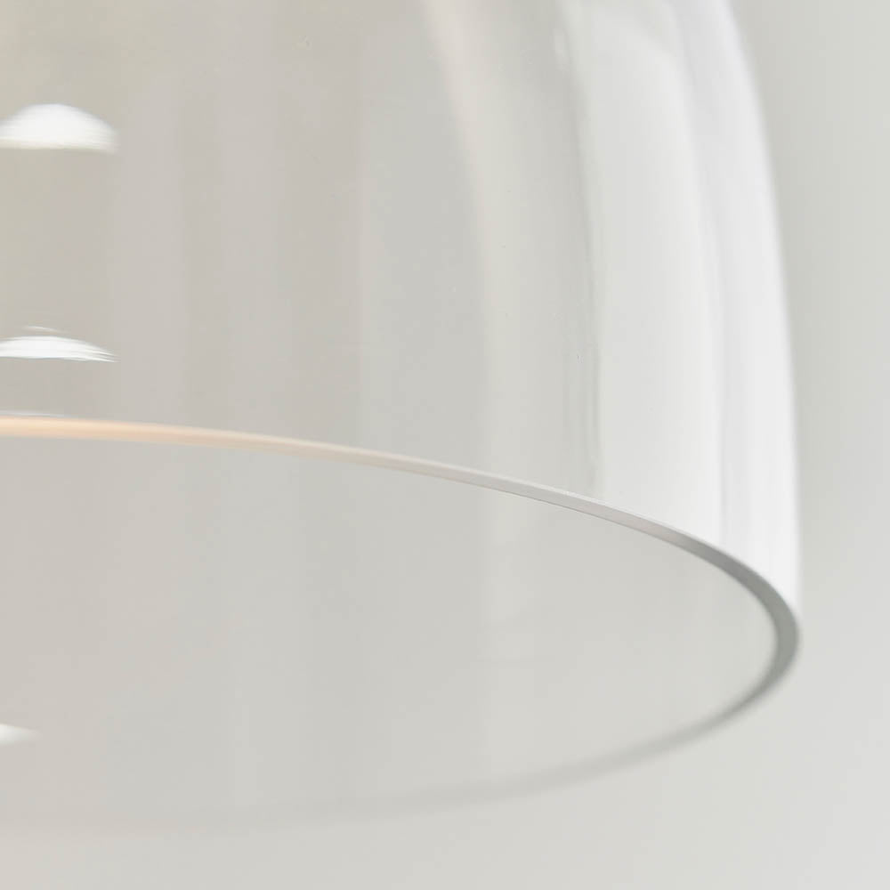 Endon Elstow Single Light Pendant Shade - Clear Glass & Chrome Plate - Shade Only