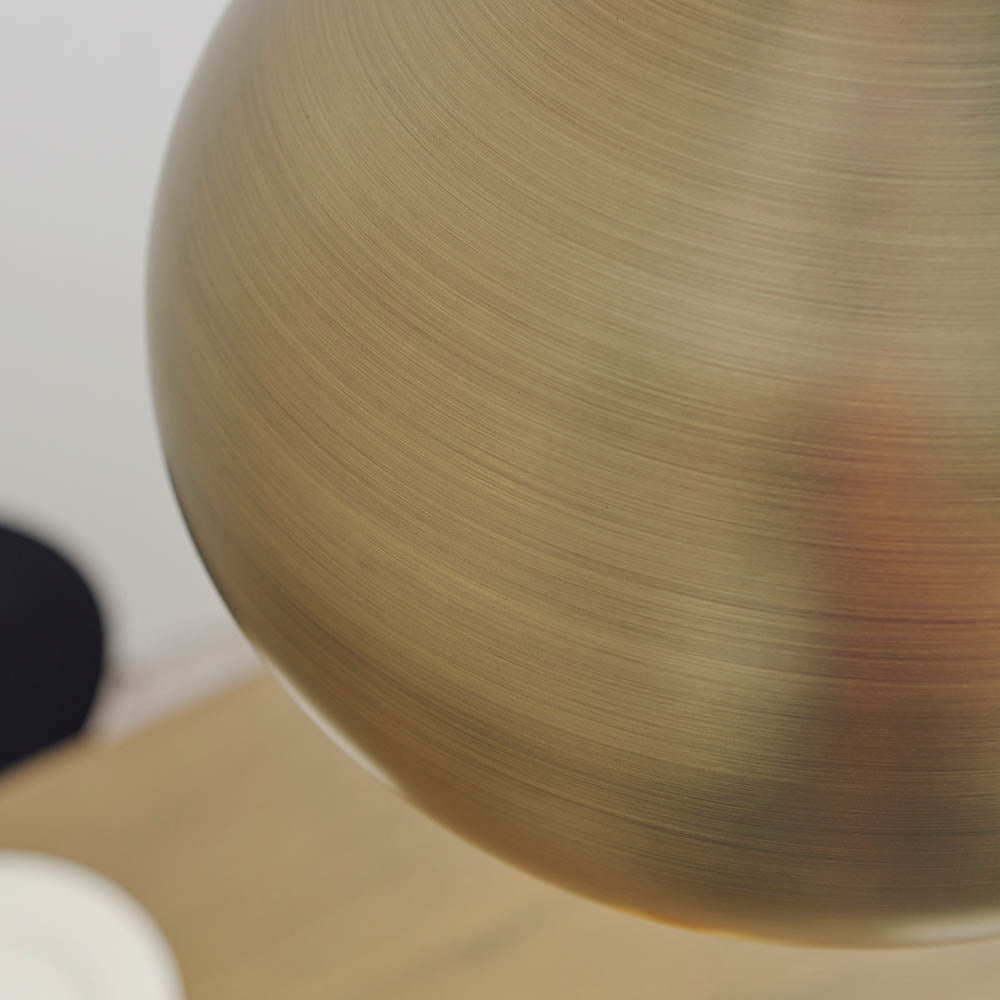 Endon Brosnan Single Light Pendant - Matt Antique Brass Paint