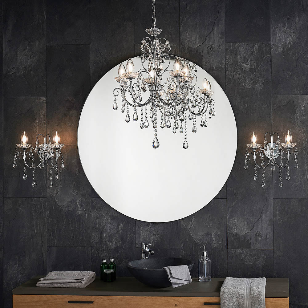 Endon Tabitha 5 Light Pendant - Chrome Plate & Clear Crystal