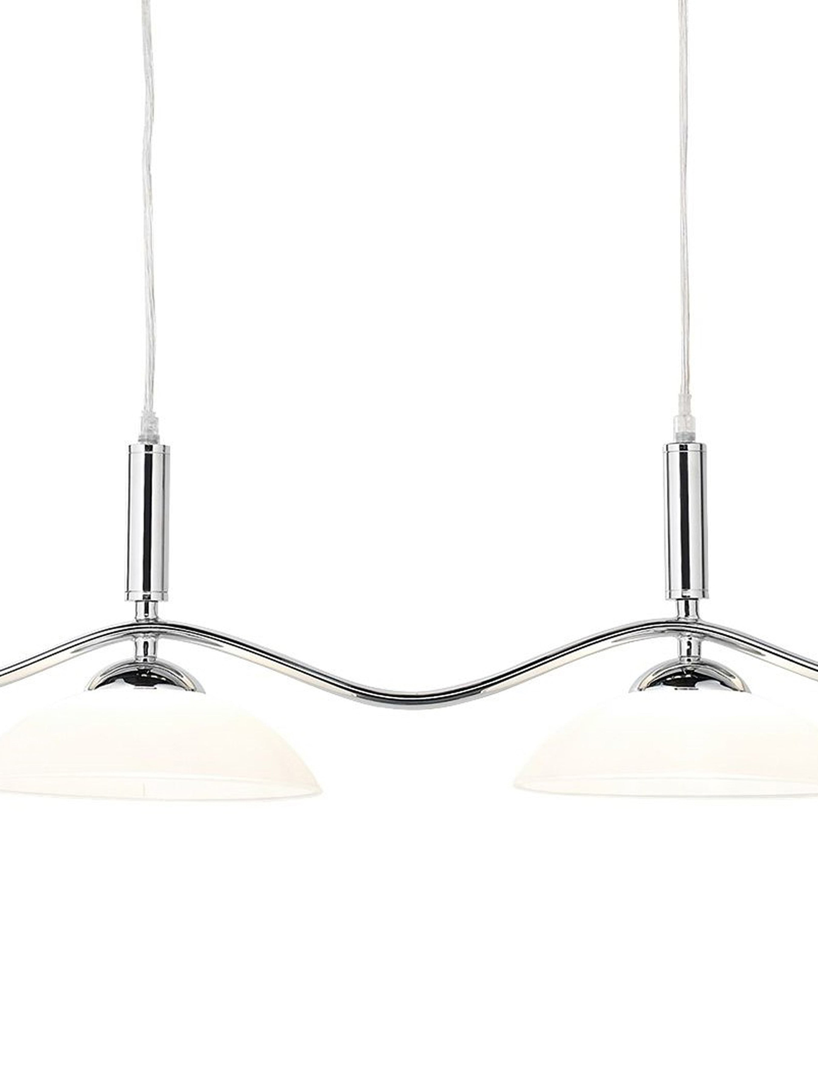 Searchlight Chrome 4 Light Bar Pendant With Frosted Glass Shades