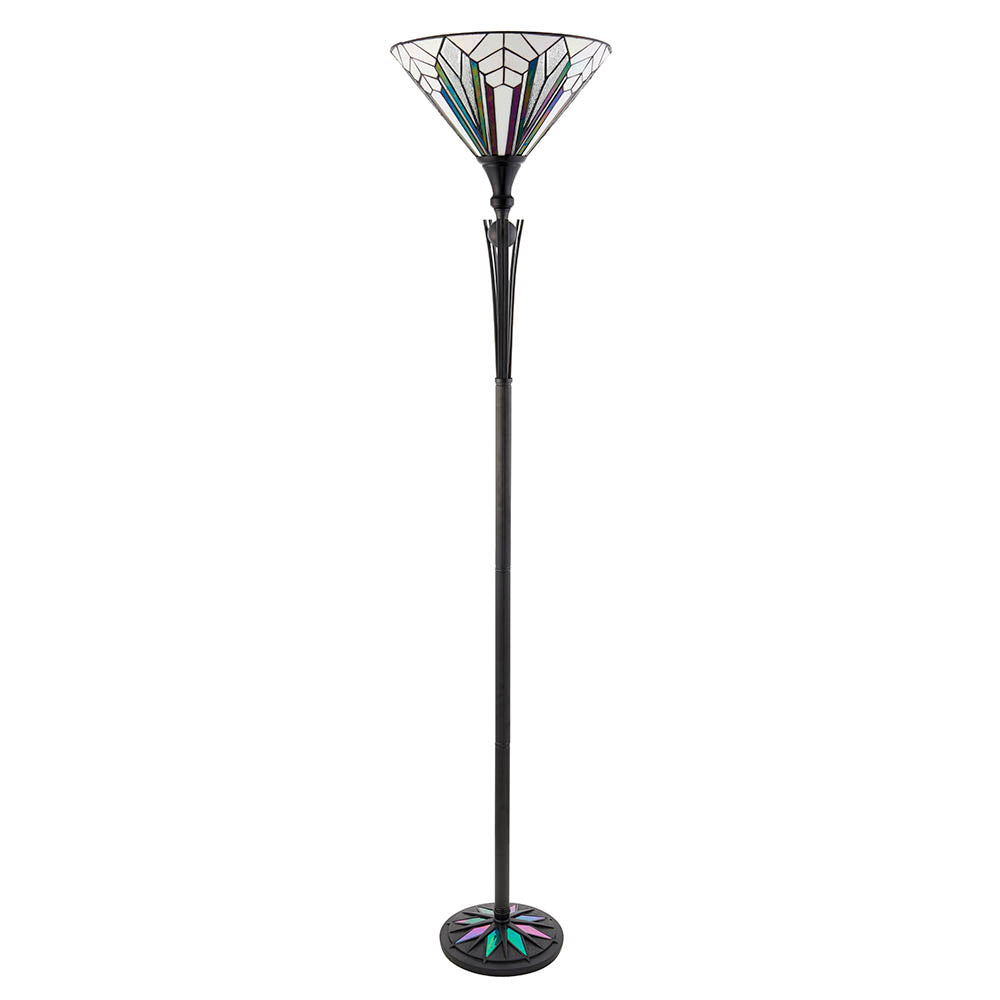 Interiors 1900 Astoria UpLighter Floor Lamp - Tiffany Glass