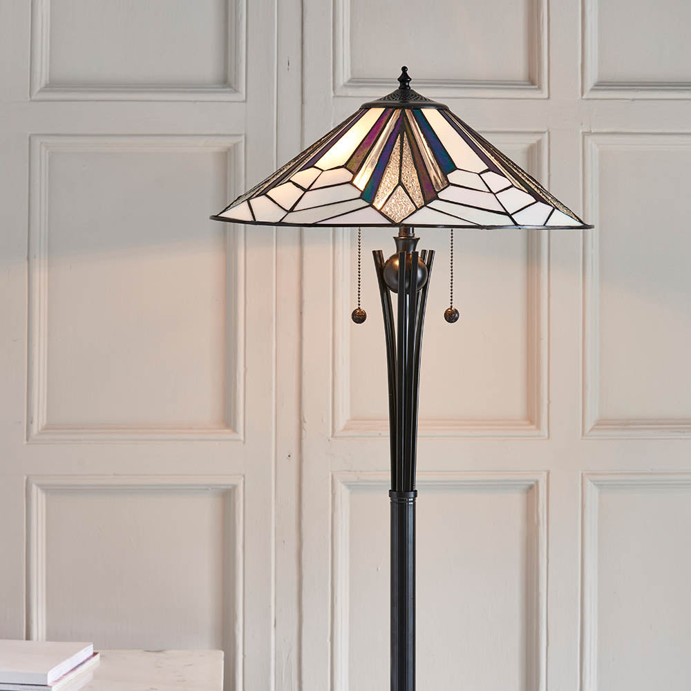 Interiors 1900 Astoria Floor Lamp - Tiffany Glass