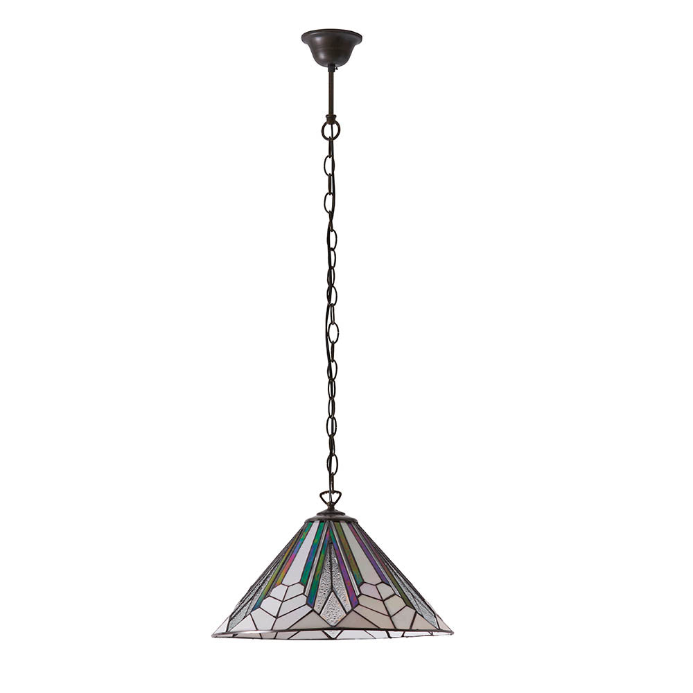 Interiors 1900 Astoria Medium Single Pendant - Tiffany Glass