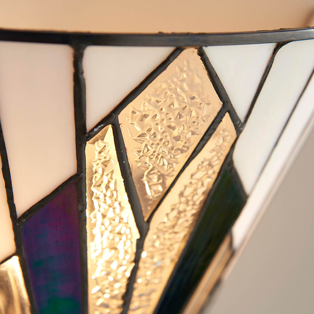 Interiors 1900 Astoria Single Wall Fitting - Tiffany Glass