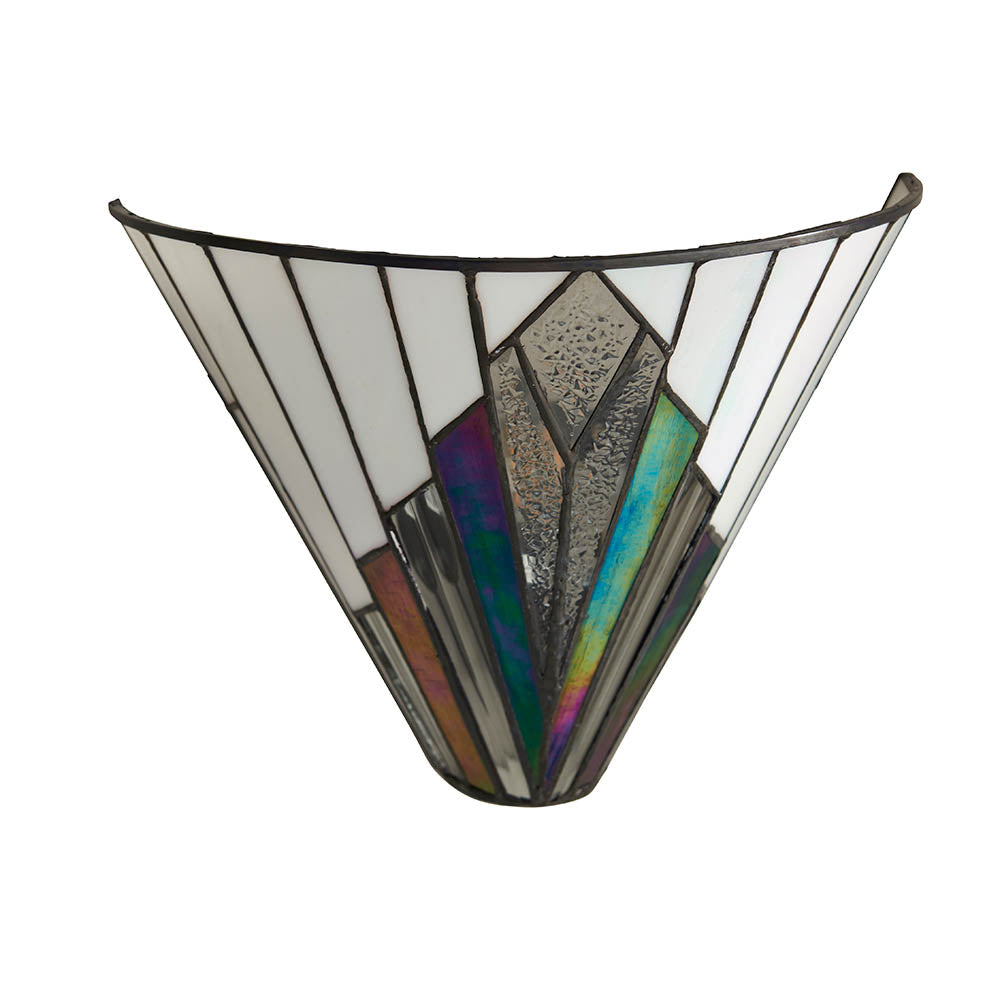 Interiors 1900 Astoria Single Wall Fitting - Tiffany Glass