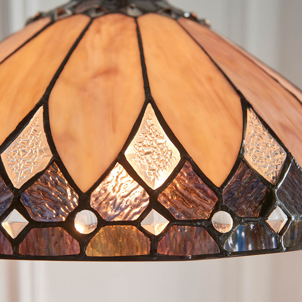 Interiors 1900 Brooklyn Medium Single Pendant - Tiffany Glass