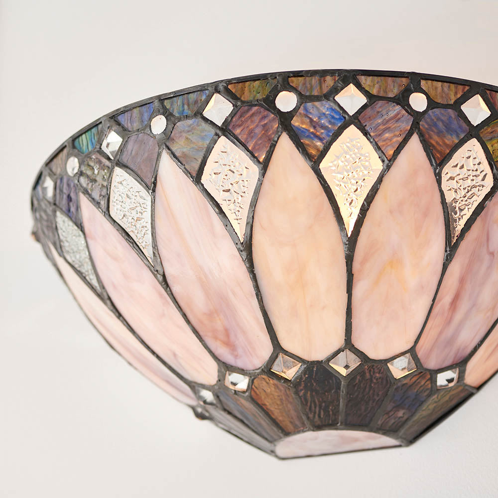Interiors 1900 Brooklyn Wall Fitting - Tiffany Glass