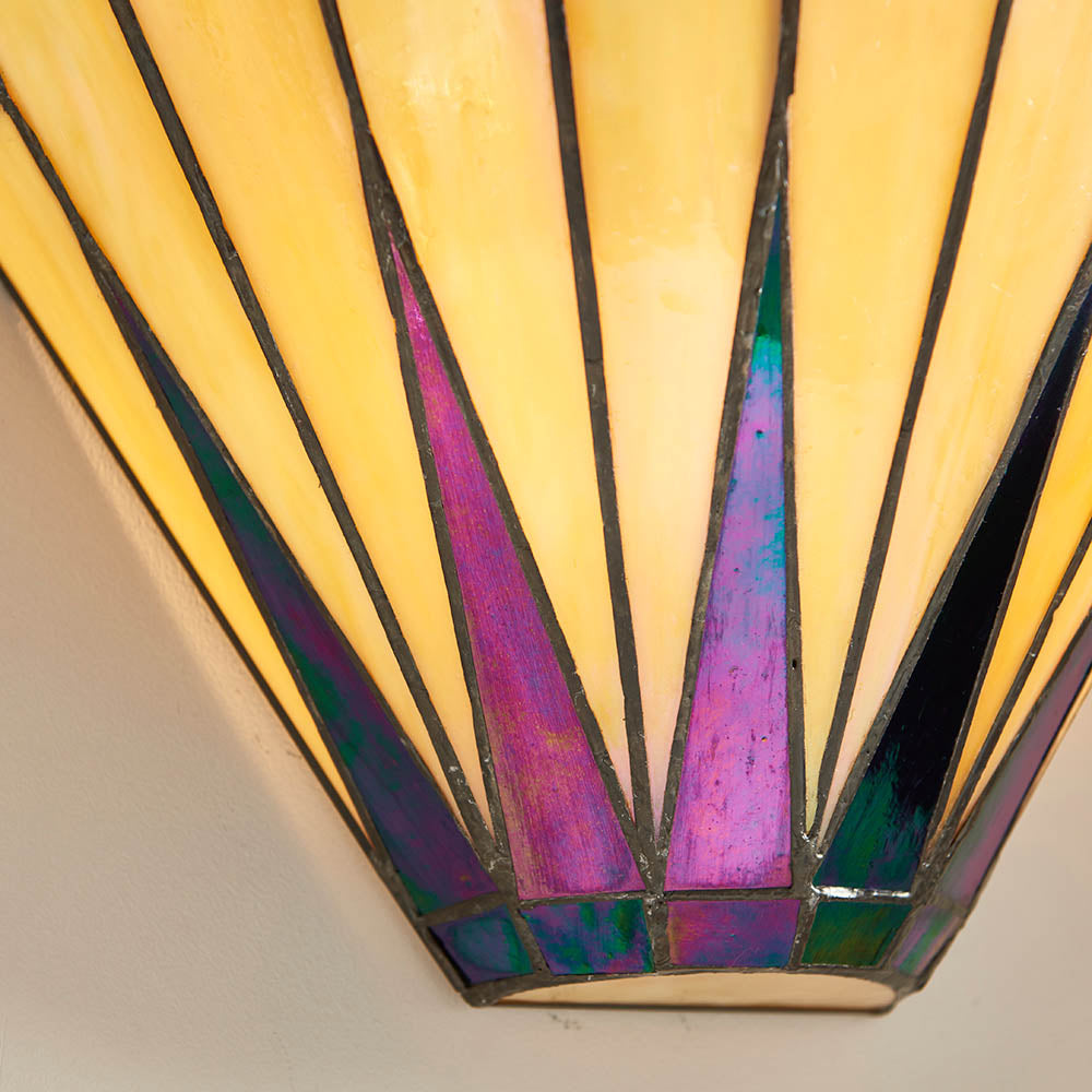 Interiors 1900 Dark Star Wall Fitting - Tiffany Glass