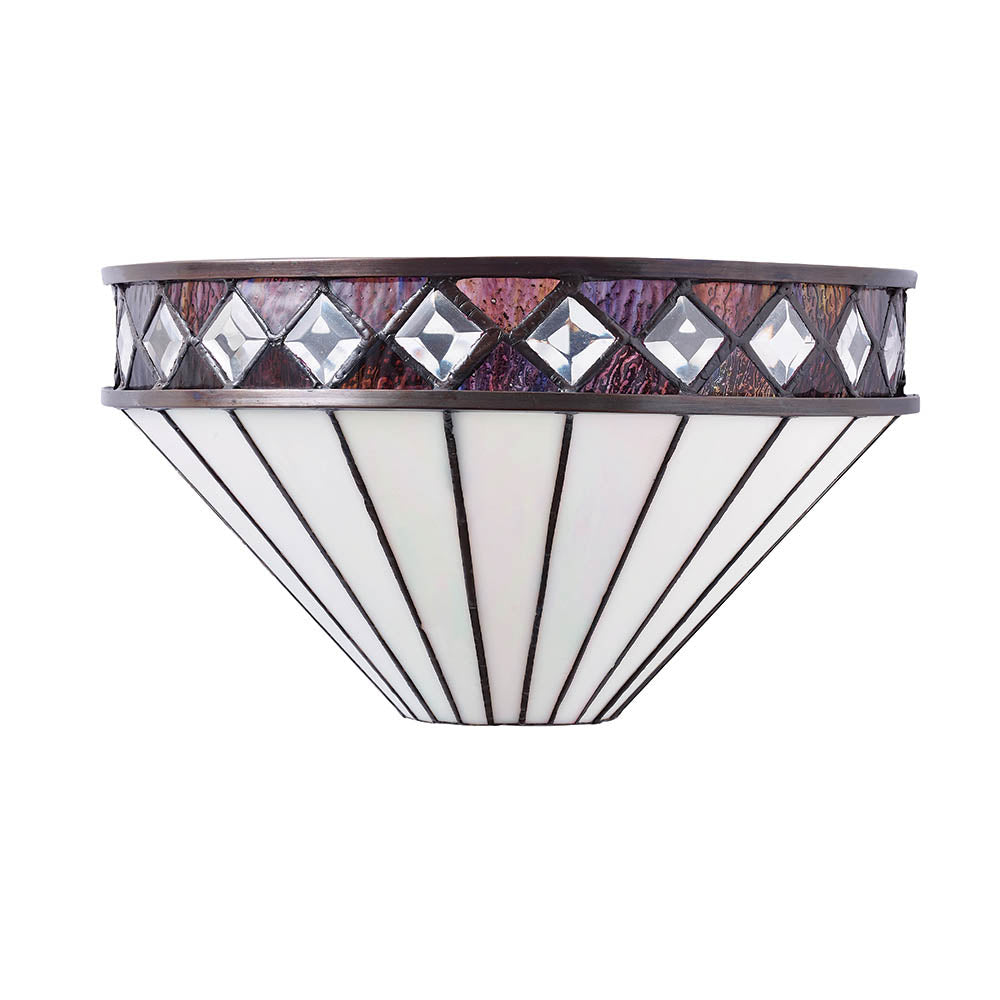Interiors 1900 Fargo Single Wall Fitting - Tiffany Glass