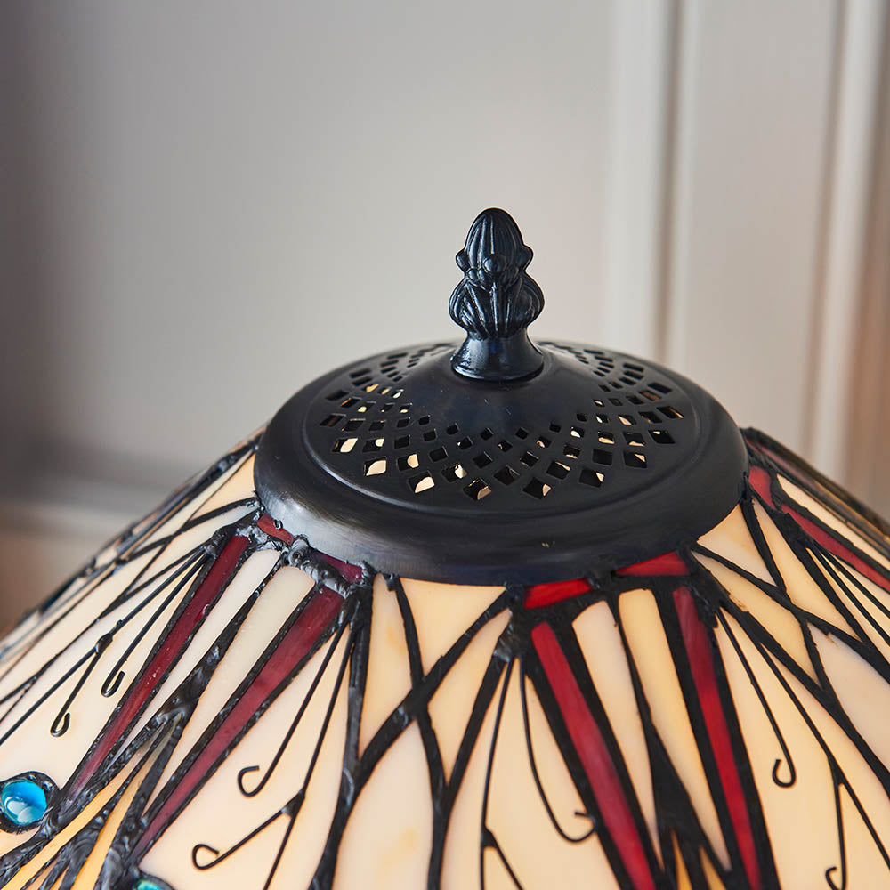Interiors 1900 Hector Medium Table Lamp - Tiffany Glass