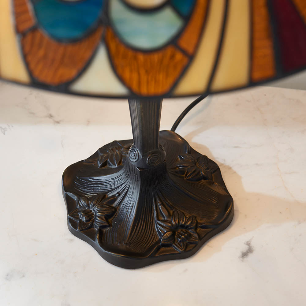 Interiors 1900 Hector Medium Table Lamp - Tiffany Glass