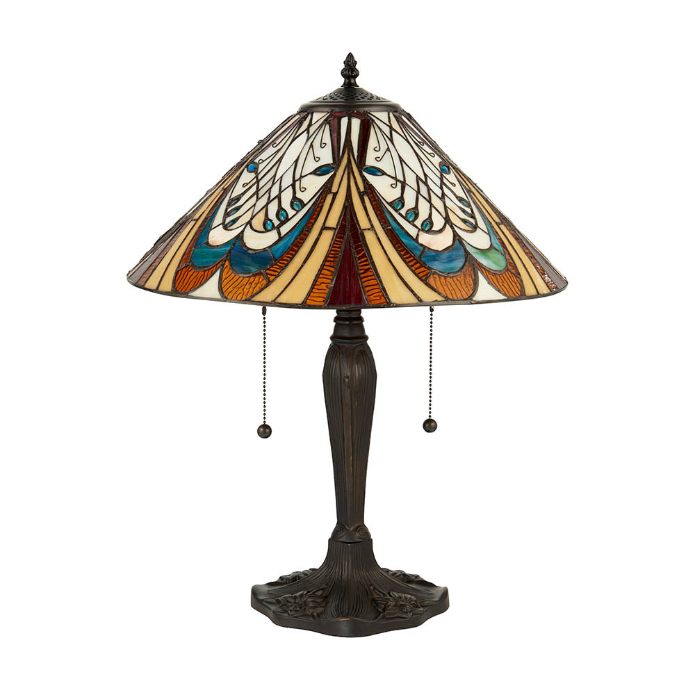 Interiors 1900 Hector Medium Table Lamp - Tiffany Glass