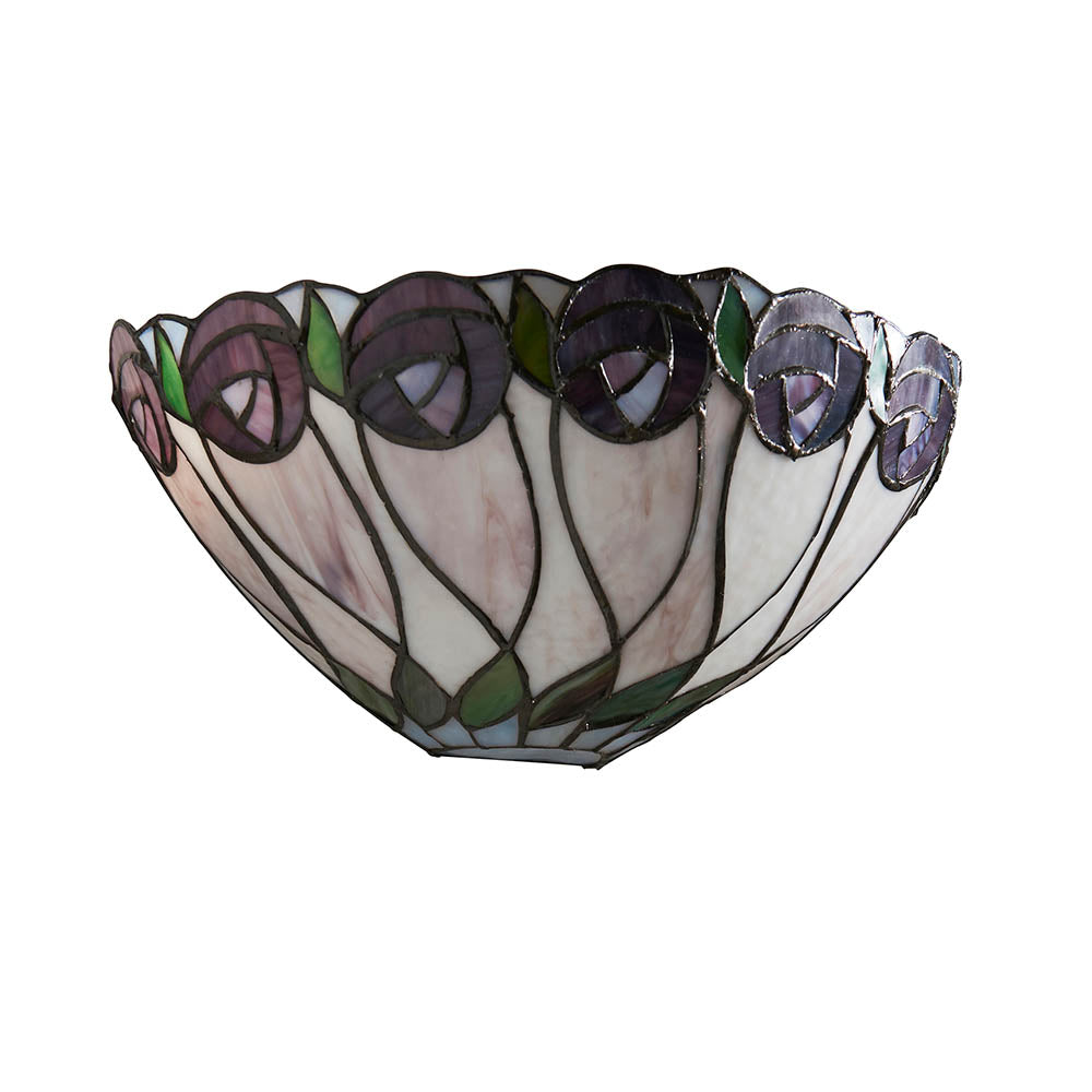 Interiors 1900 Hutchinson Single Wall Fitting - Tiffany Glass