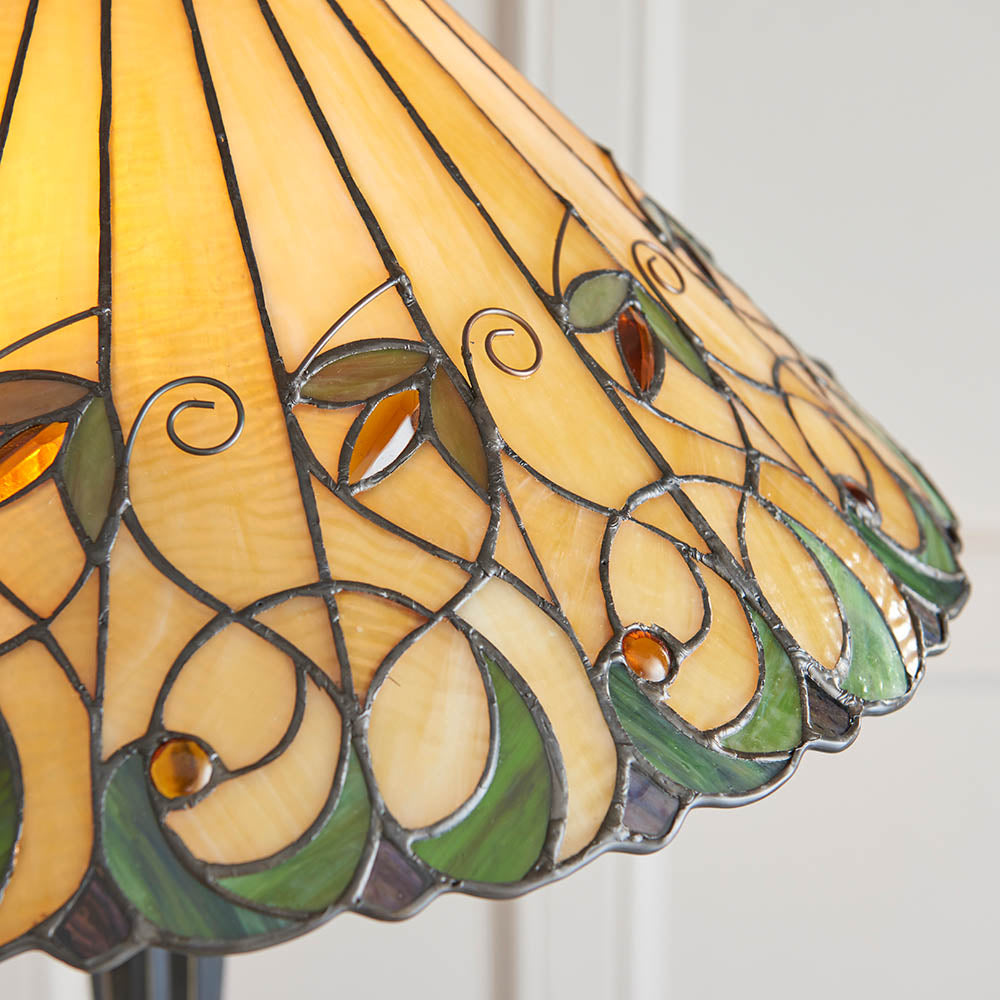 Interiors 1900 Jamelia Floor Lamp - Tiffany Glass