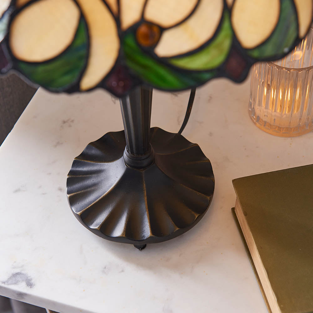 Interiors 1900 Jamelia Small Table Lamp - Tiffany Glass