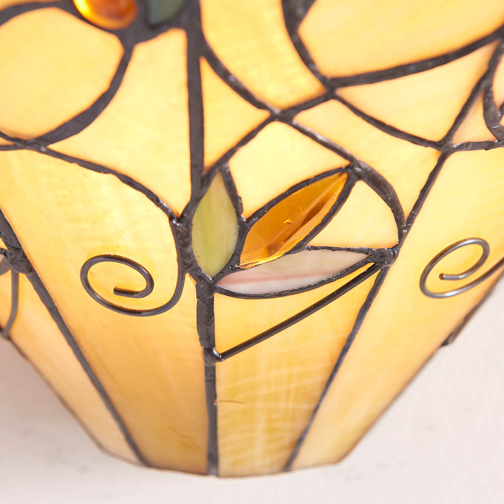 Interiors 1900 Jamelia Single Wall Fitting - Tiffany Glass