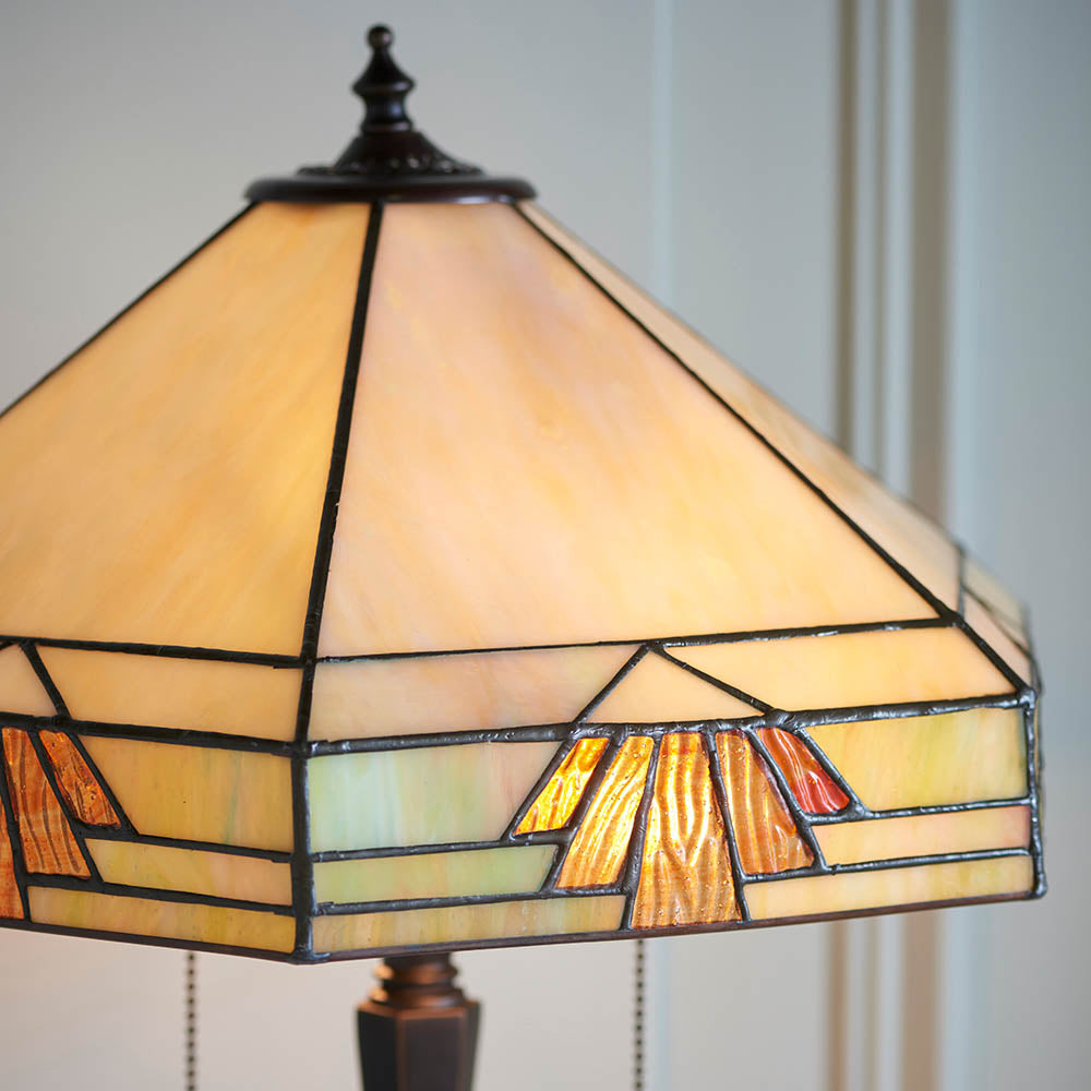 Interiors 1900 Nevada Medium Table Lamp - Tiffany Glass