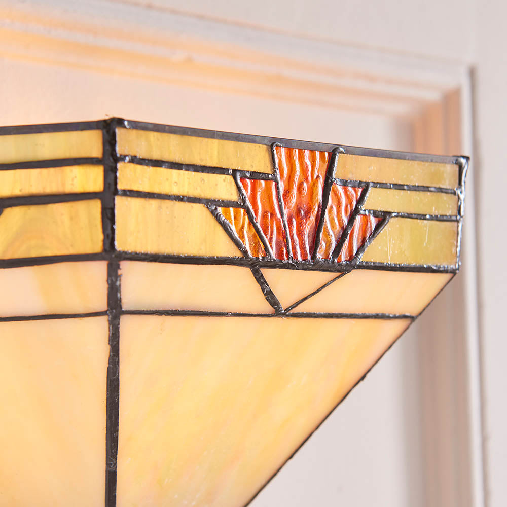 Interiors 1900 Nevada Wall Fitting - Tiffany Glass