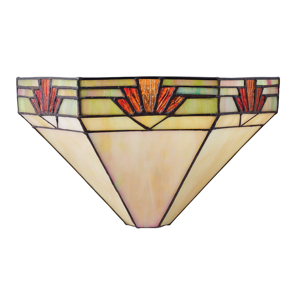 Interiors 1900 Nevada Wall Fitting - Tiffany Glass
