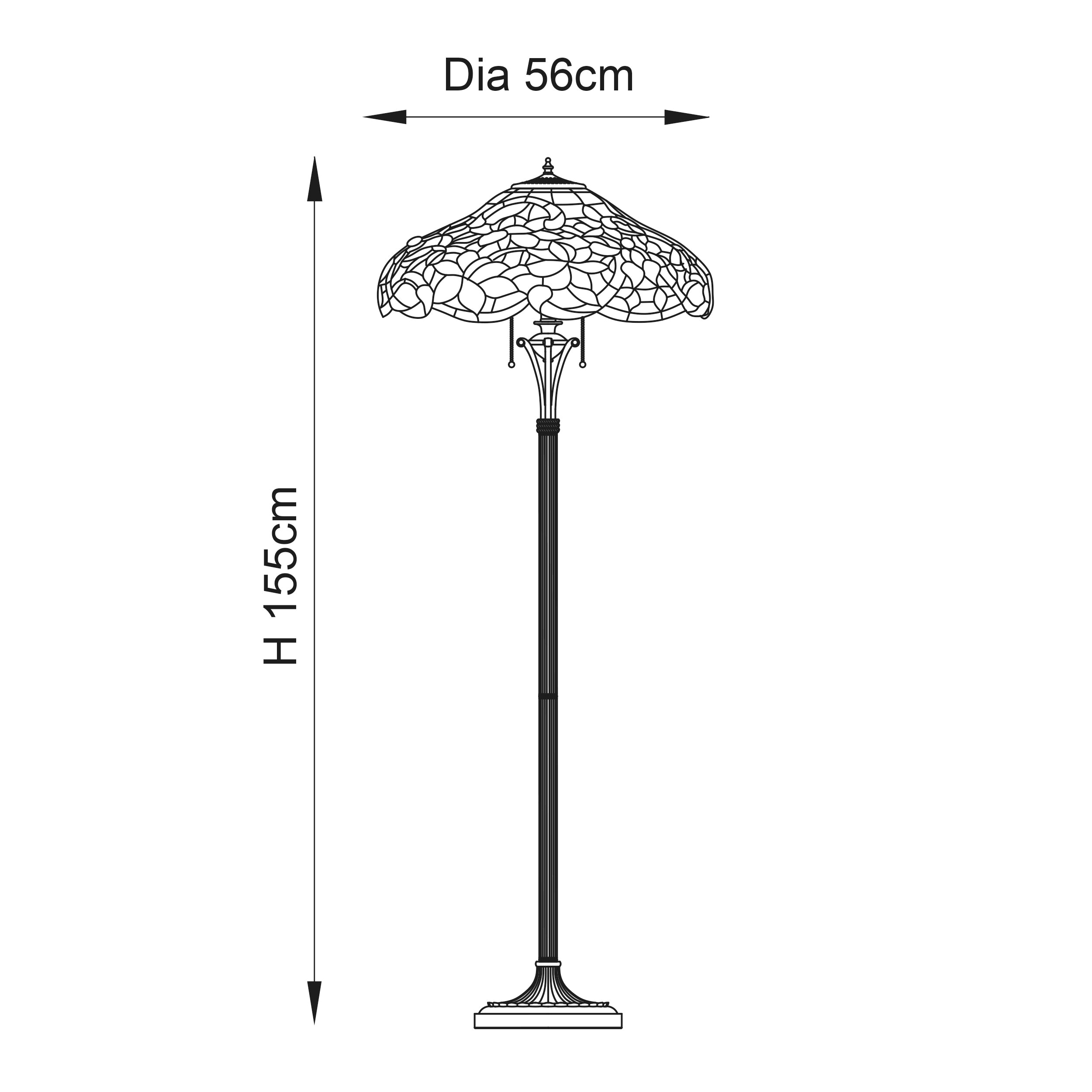 Interiors 1900 Sullivan Floor Lamp - Tiffany Glass