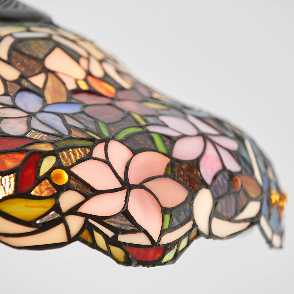 Interiors 1900 Sullivan Medium Pendant - Handcrafted Tiffany Style Glass